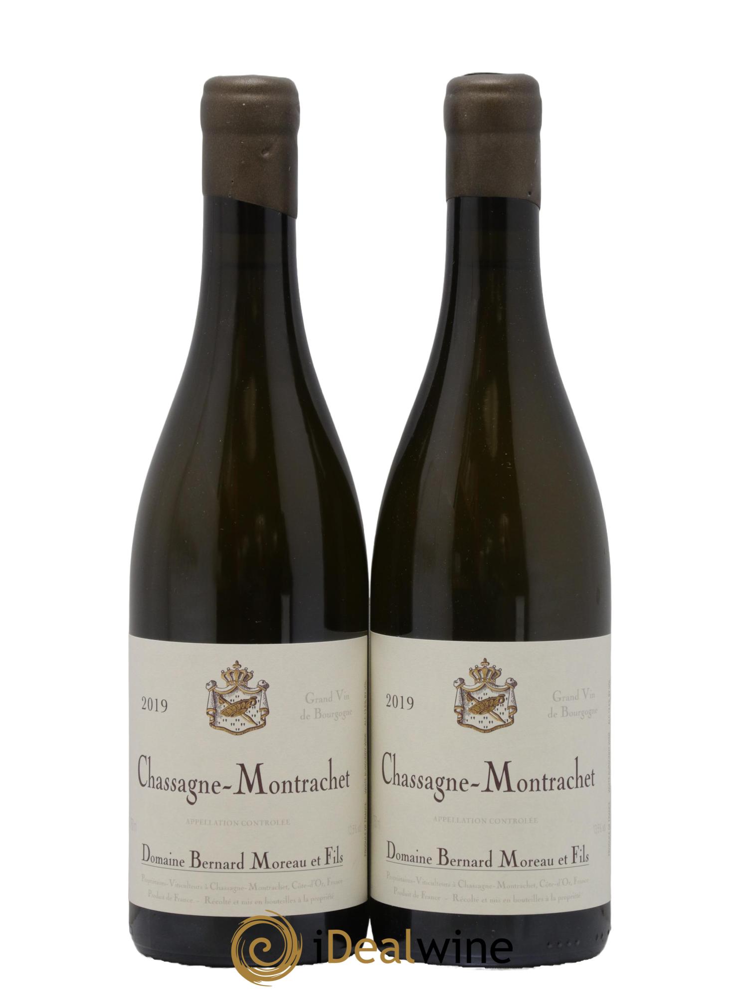 Chassagne-Montrachet Bernard Moreau et Fils (Domaine) 2019 - Lot de 2 bouteilles - 0