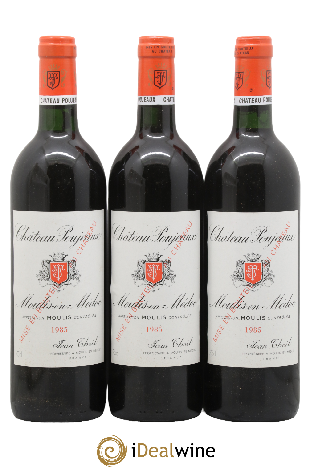 Château Poujeaux 1985 - Lot de 3 bouteilles - 0