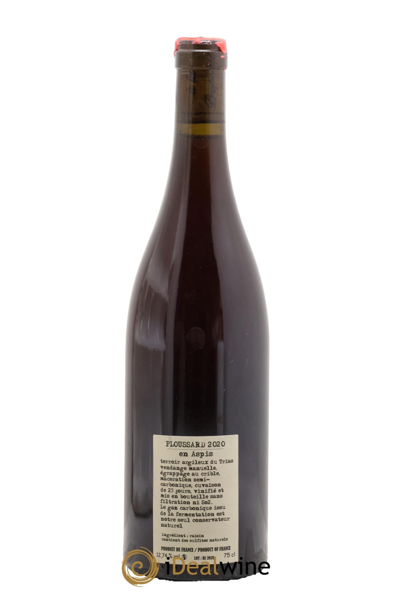 Arbois-Pupillin Ploussard En Aspis Adeline Houillon & Renaud Bruyère 2020 - Lot de 1 bouteille - 1