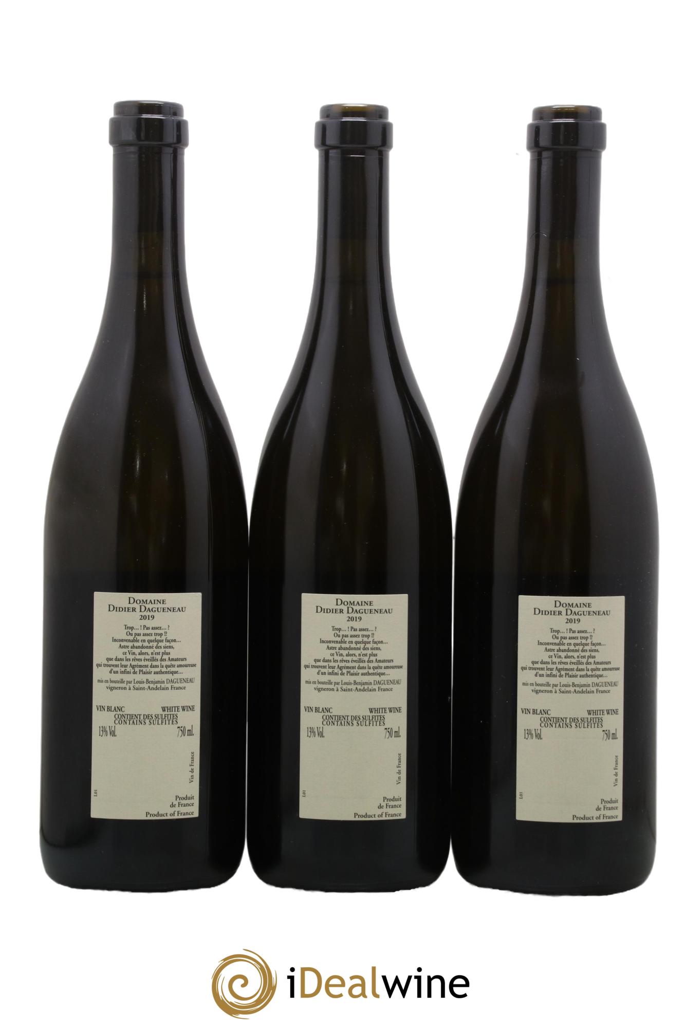 Vin de France Blanc Etc Dagueneau (Domaine Didier - Louis-Benjamin) 2019 - Lot de 3 bouteilles - 1
