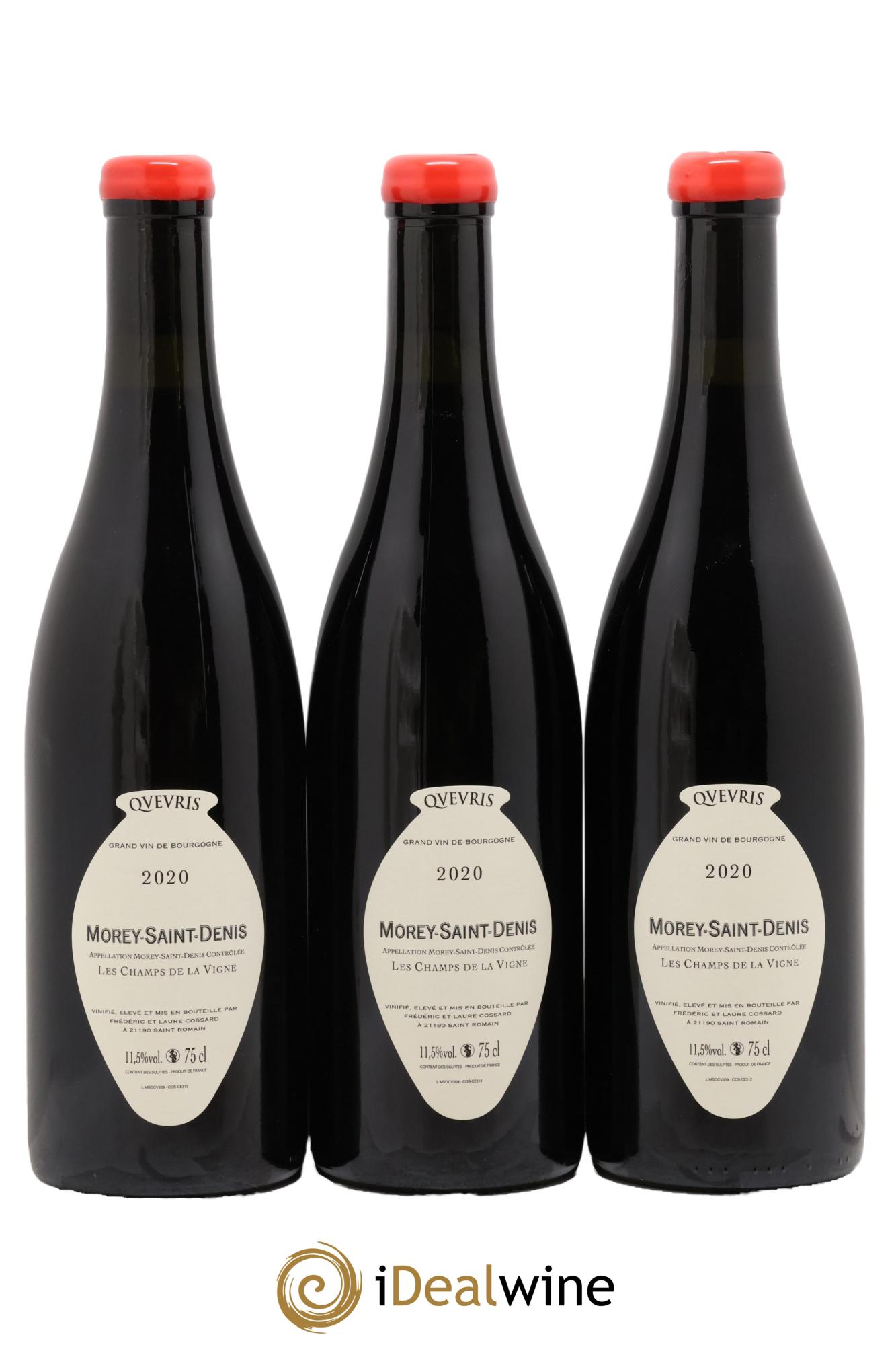 Morey-Saint-Denis Les Champs de la Vigne Qvevris Domaine de Chassorney - Frédéric Cossard 2020 - Lotto di 3 bottiglie - 1
