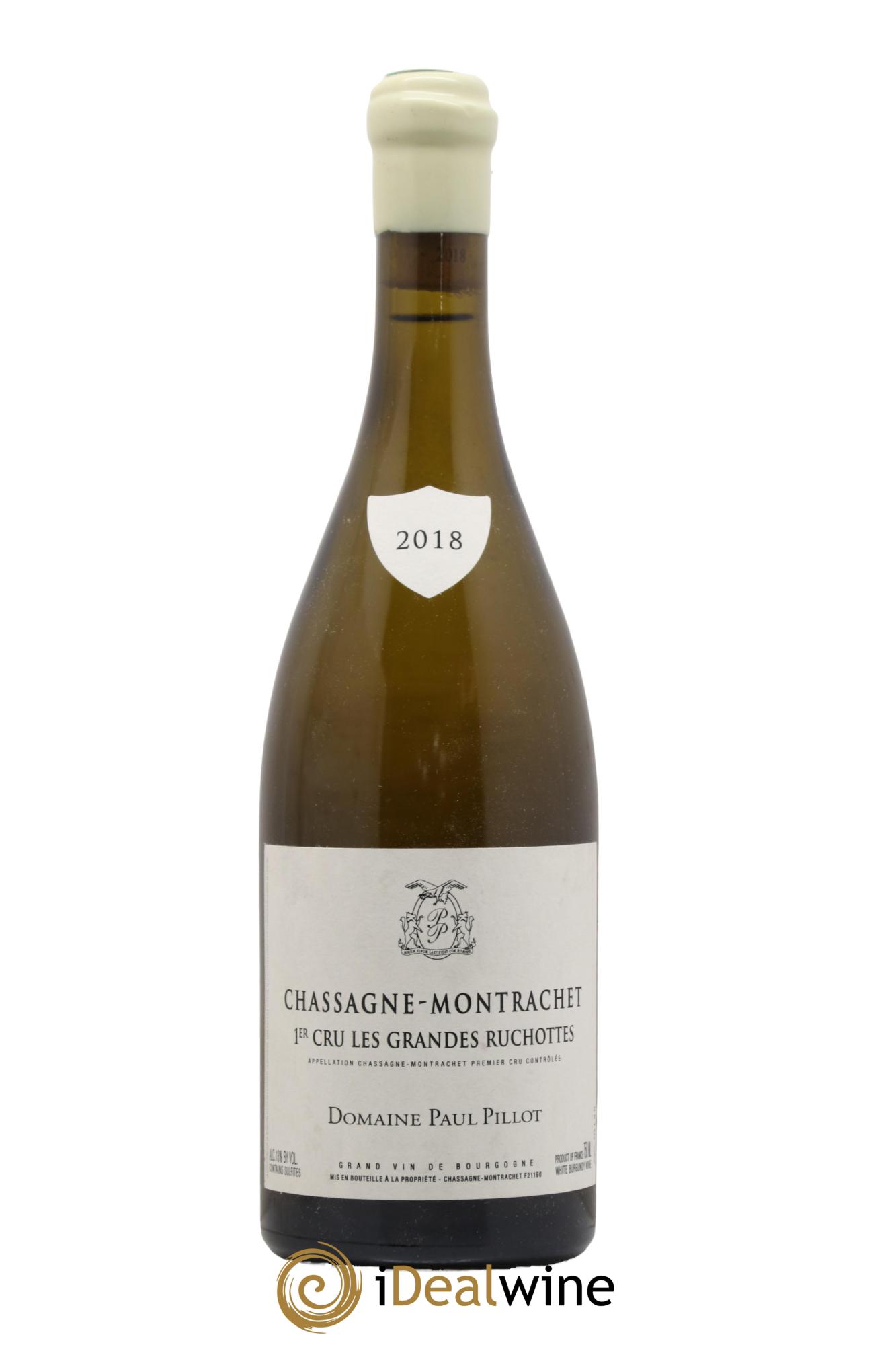 Chassagne-Montrachet 1er Cru Les Grandes Ruchottes Paul Pillot (Domaine) 2018 - Lot de 1 bouteille - 0