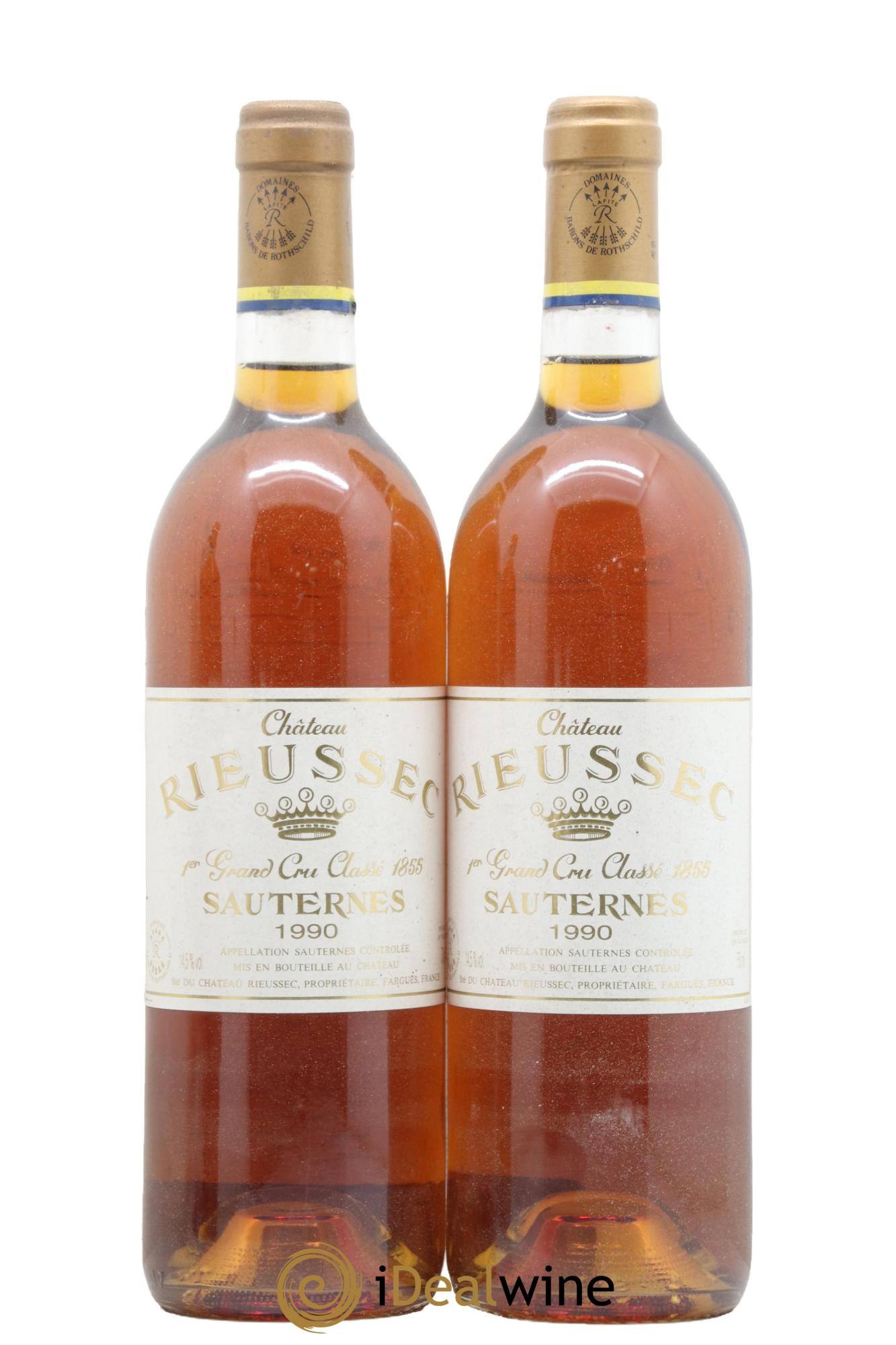 Château Rieussec 1er Grand Cru Classé 1990 - Lotto di 2 bottiglie - 0