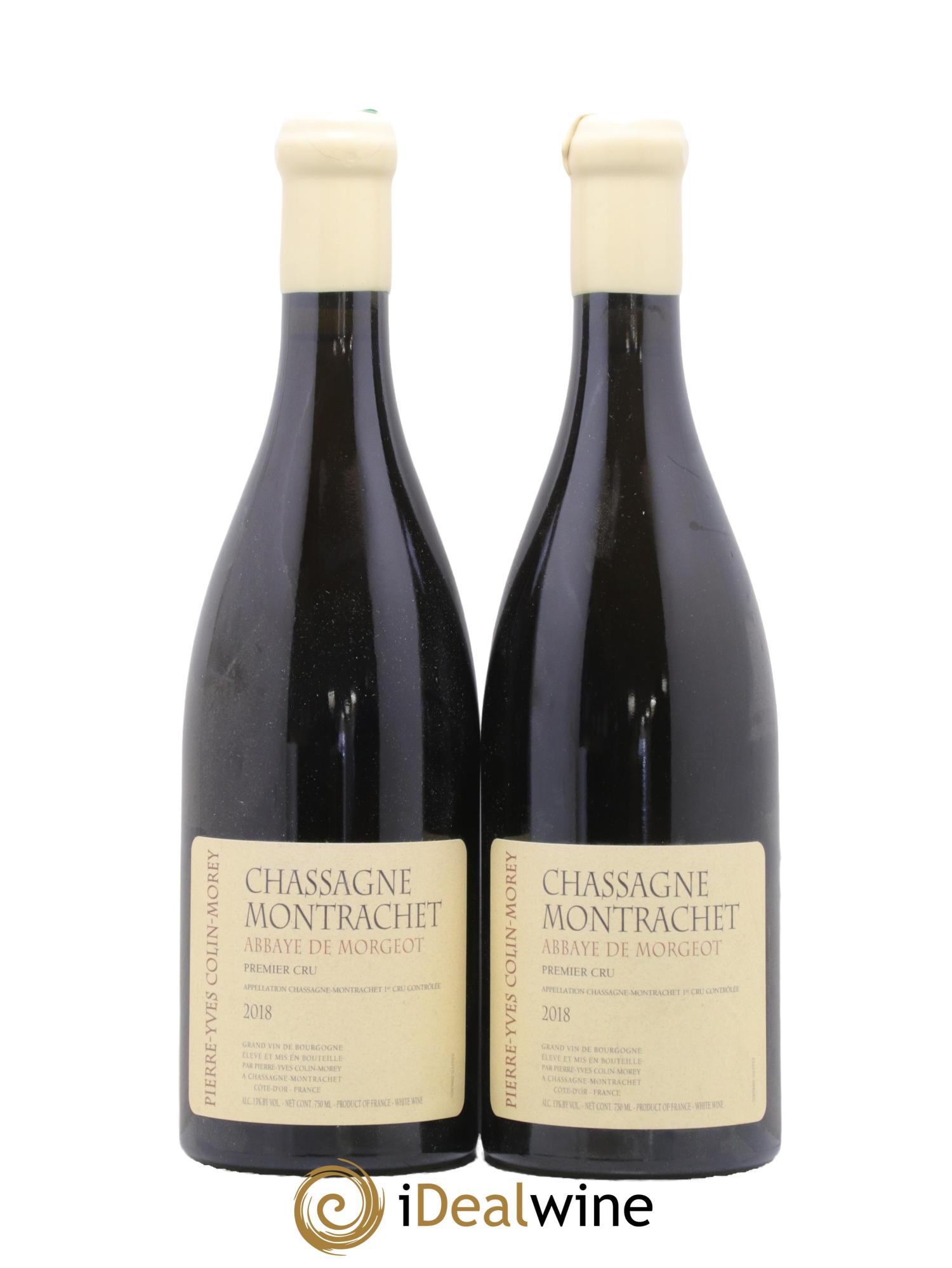 Chassagne-Montrachet 1er Cru Abbaye de Morgeot Pierre-Yves Colin Morey 2018 - Lot de 2 bouteilles - 0