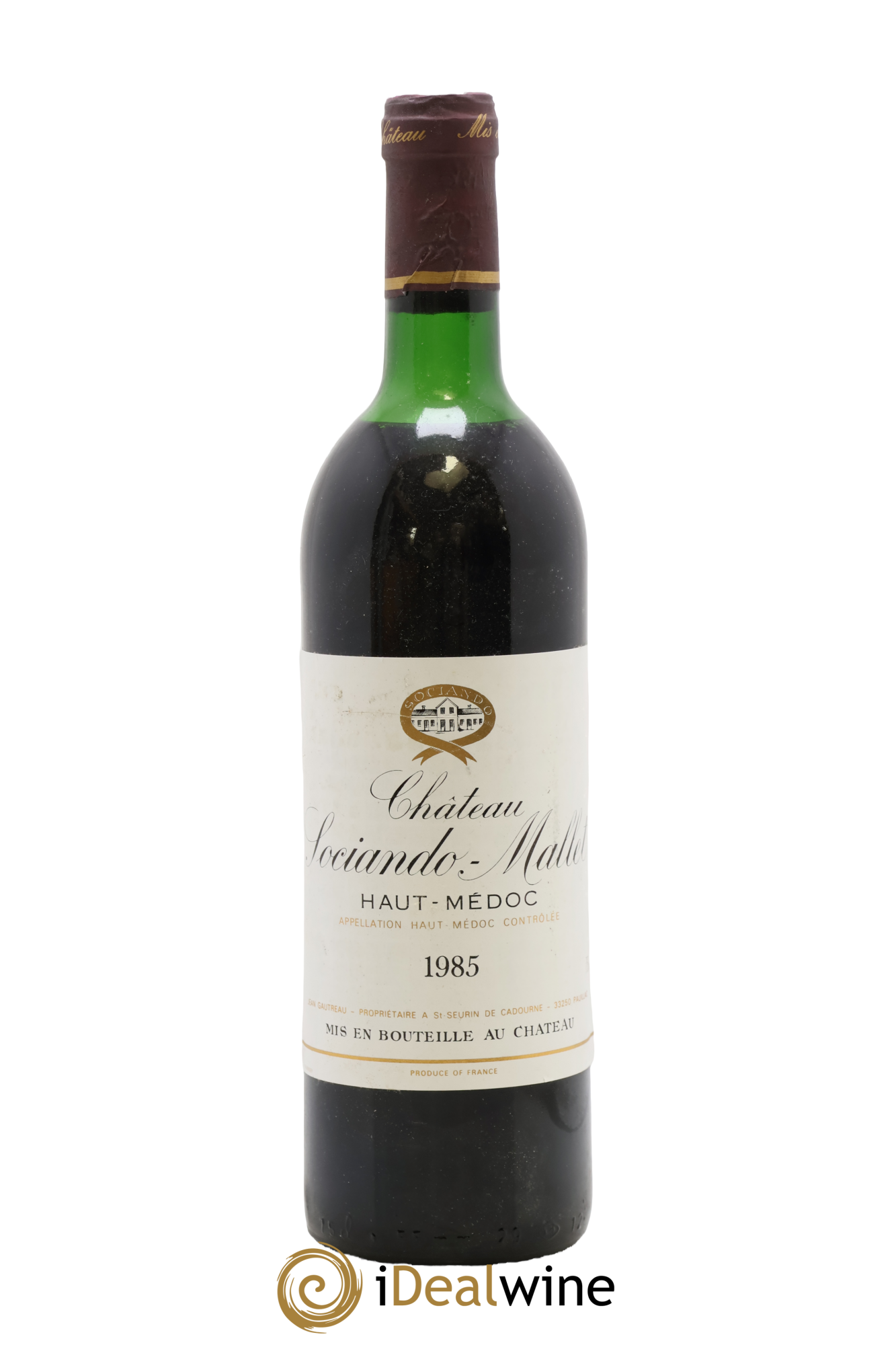 Château Sociando Mallet 1985 - Lot de 1 bouteille - 0