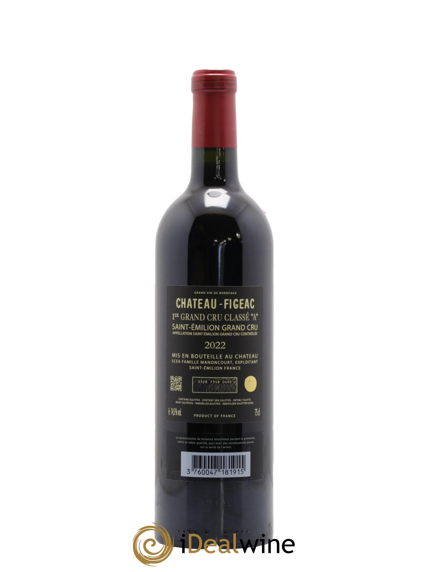 Château Figeac 1er Grand Cru Classé A 2022 - Lot of 1 bottle - 1