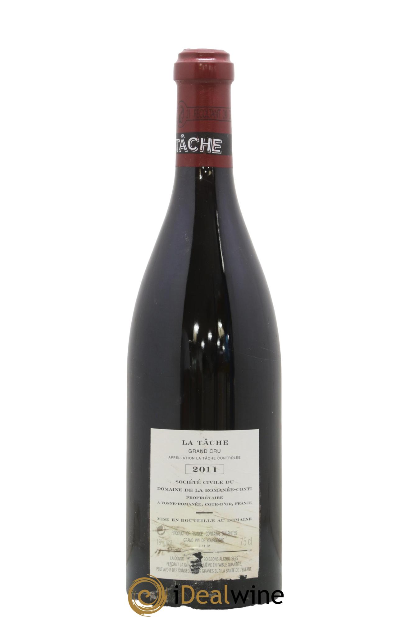 La Tâche Grand Cru Domaine de la Romanée-Conti 2011 - Lot de 1 bouteille - 1