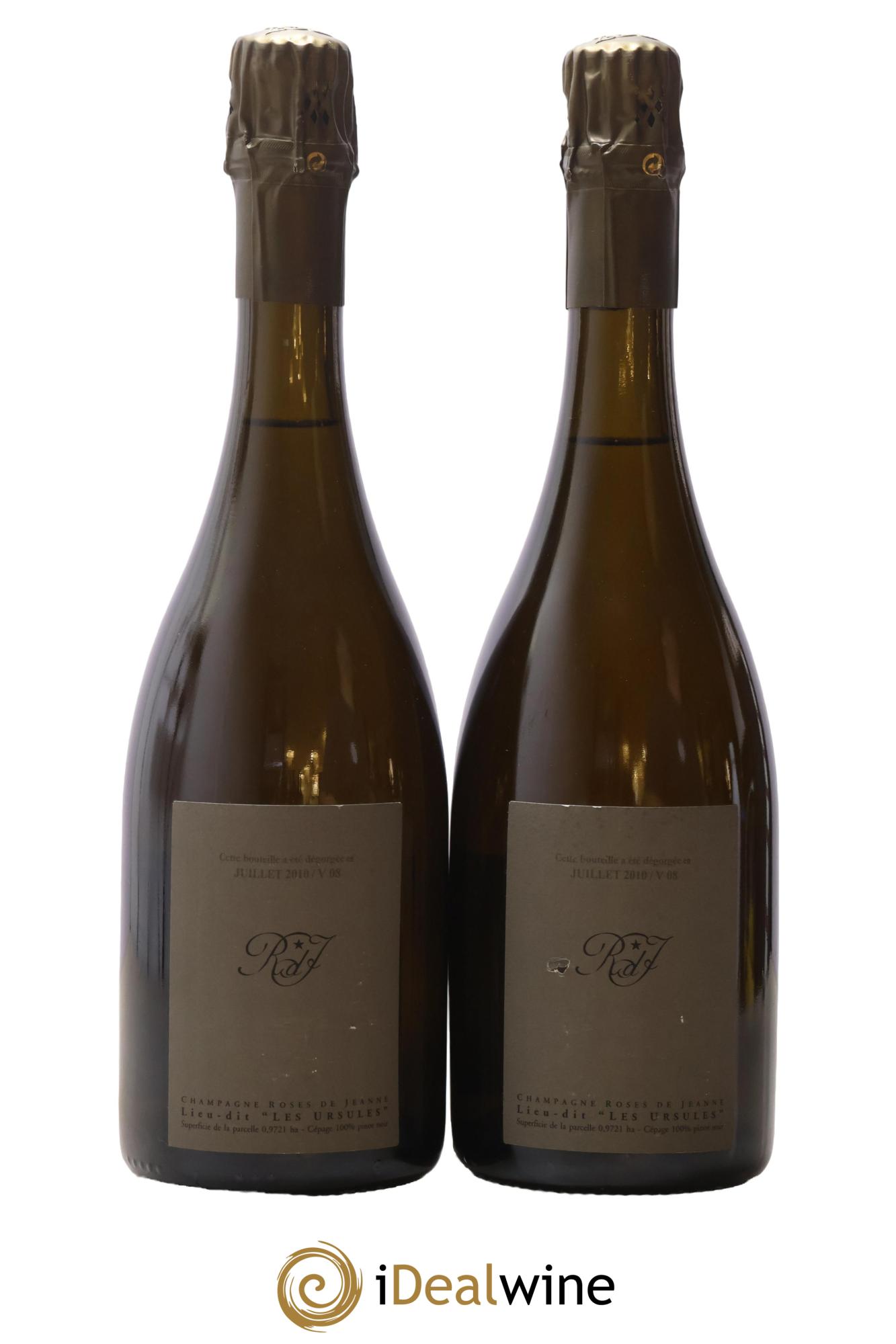 Champagne Les Ursules Roses De Jeanne 2008 - Lot de 2 bouteilles - 1
