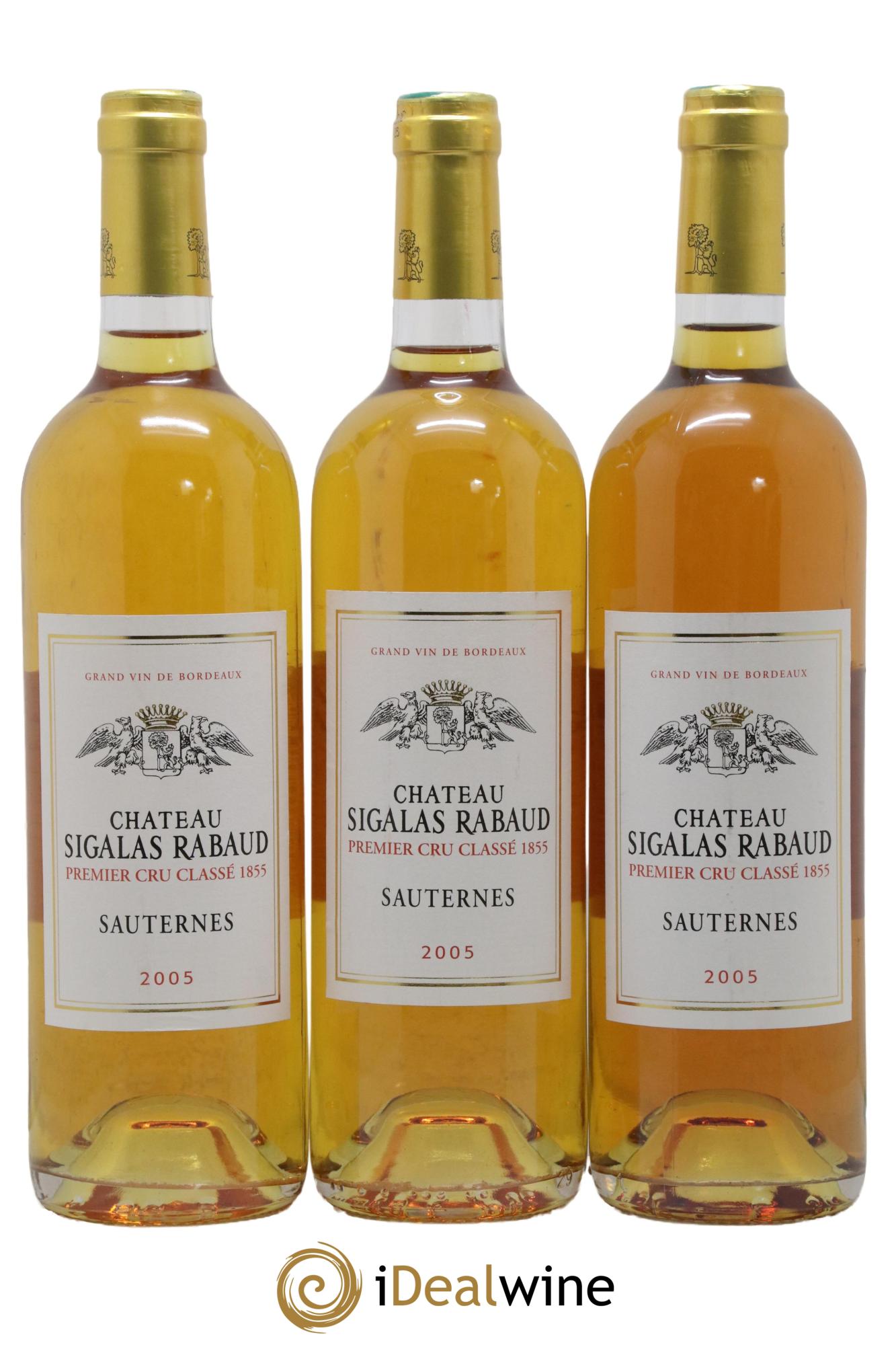 Château Sigalas Rabaud 1er Grand Cru Classé 2005 - Lotto di 3 bottiglie - 0