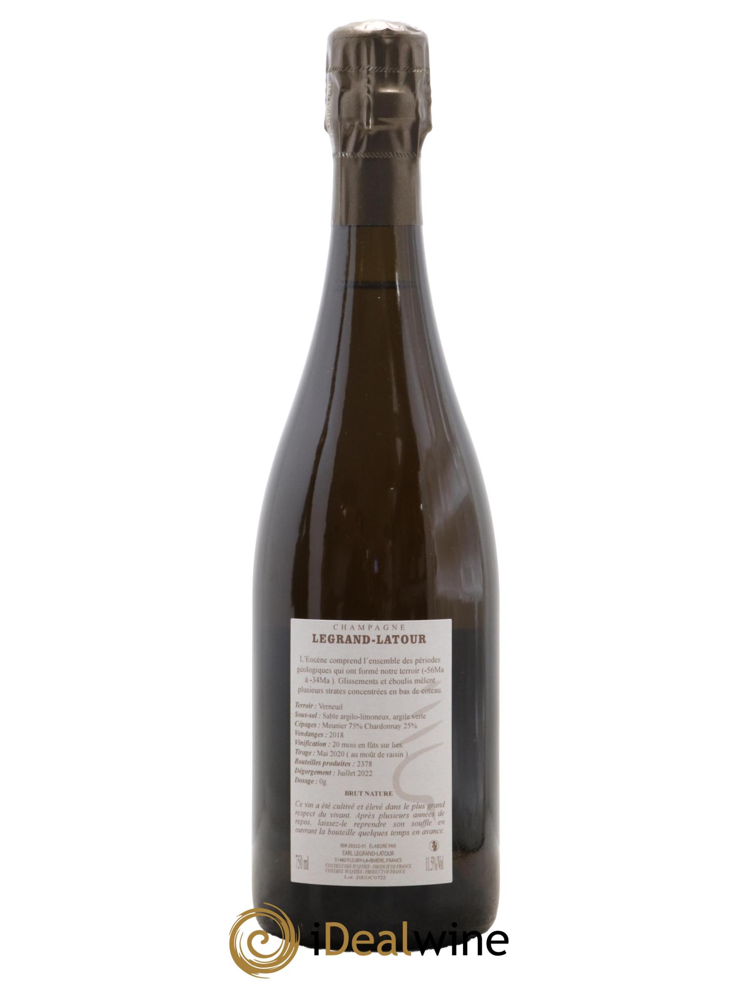 Eocène Brut Nature Legrand Latour 2018 - Lot de 1 bouteille - 1