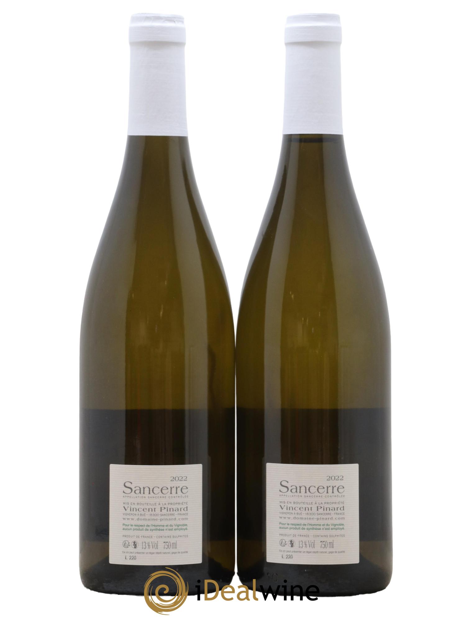 Sancerre Les Créots (anciennement Clémence) Vincent Pinard 2022 - Lot de 2 bouteilles - 1