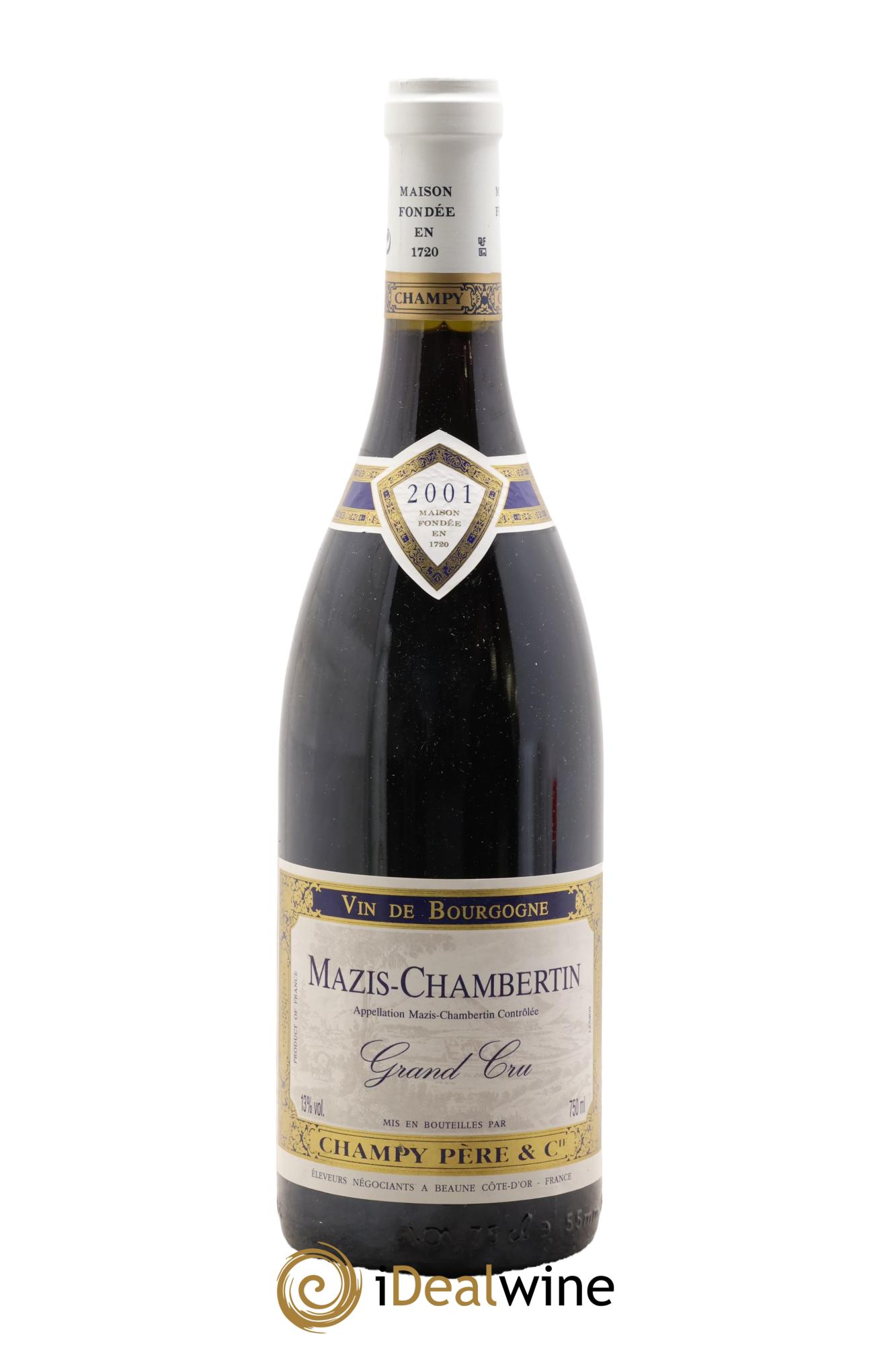 Mazis-Chambertin Grand Cru Maison Champy 2001 - Lot de 1 bouteille - 0
