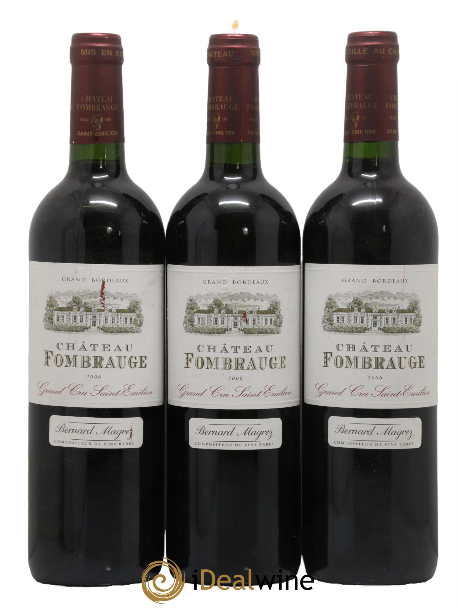 Château Fombrauge Grand Cru Classé 2006 - Lot de 3 bouteilles - 0