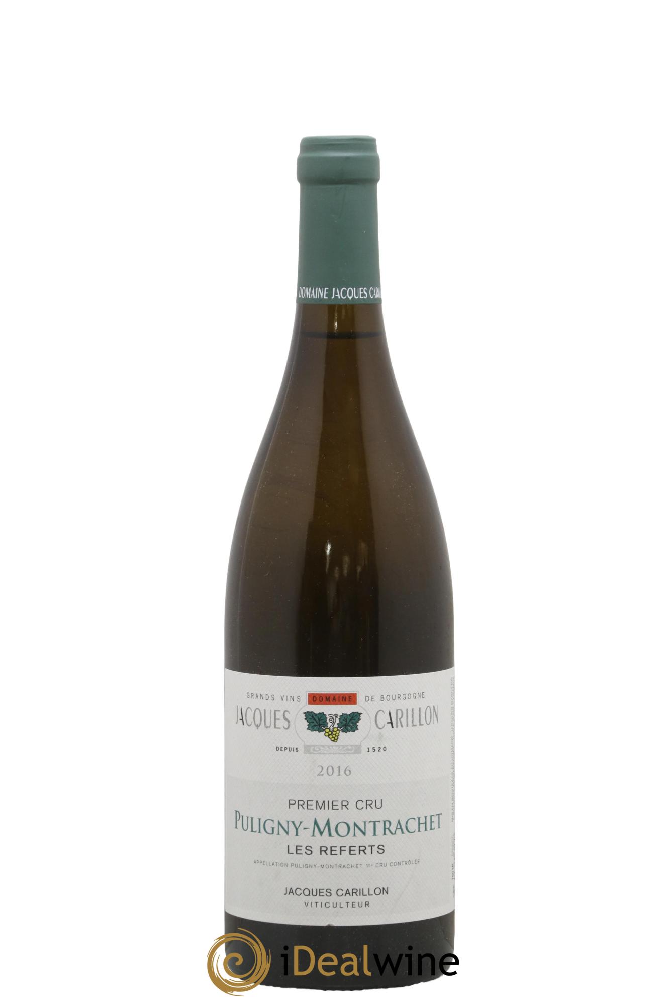 Puligny-Montrachet 1er Cru Les Referts Jacques Carillon (Domaine) 2016 - Lot de 1 bouteille - 0