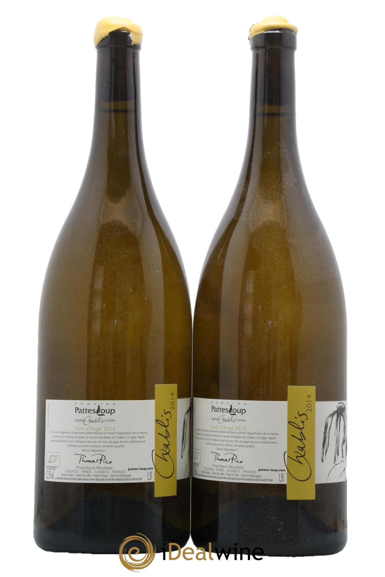Chablis Vent d'Ange Pattes Loup (Domaine) 2014 - Lot de 2 magnums - 1