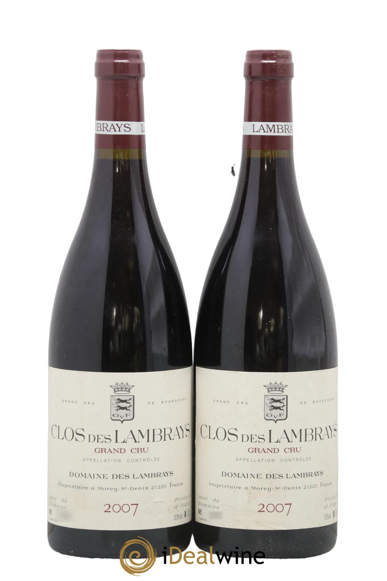 Clos des Lambrays Grand Cru Domaine des Lambrays 2007 - Lot de 2 bouteilles - 0