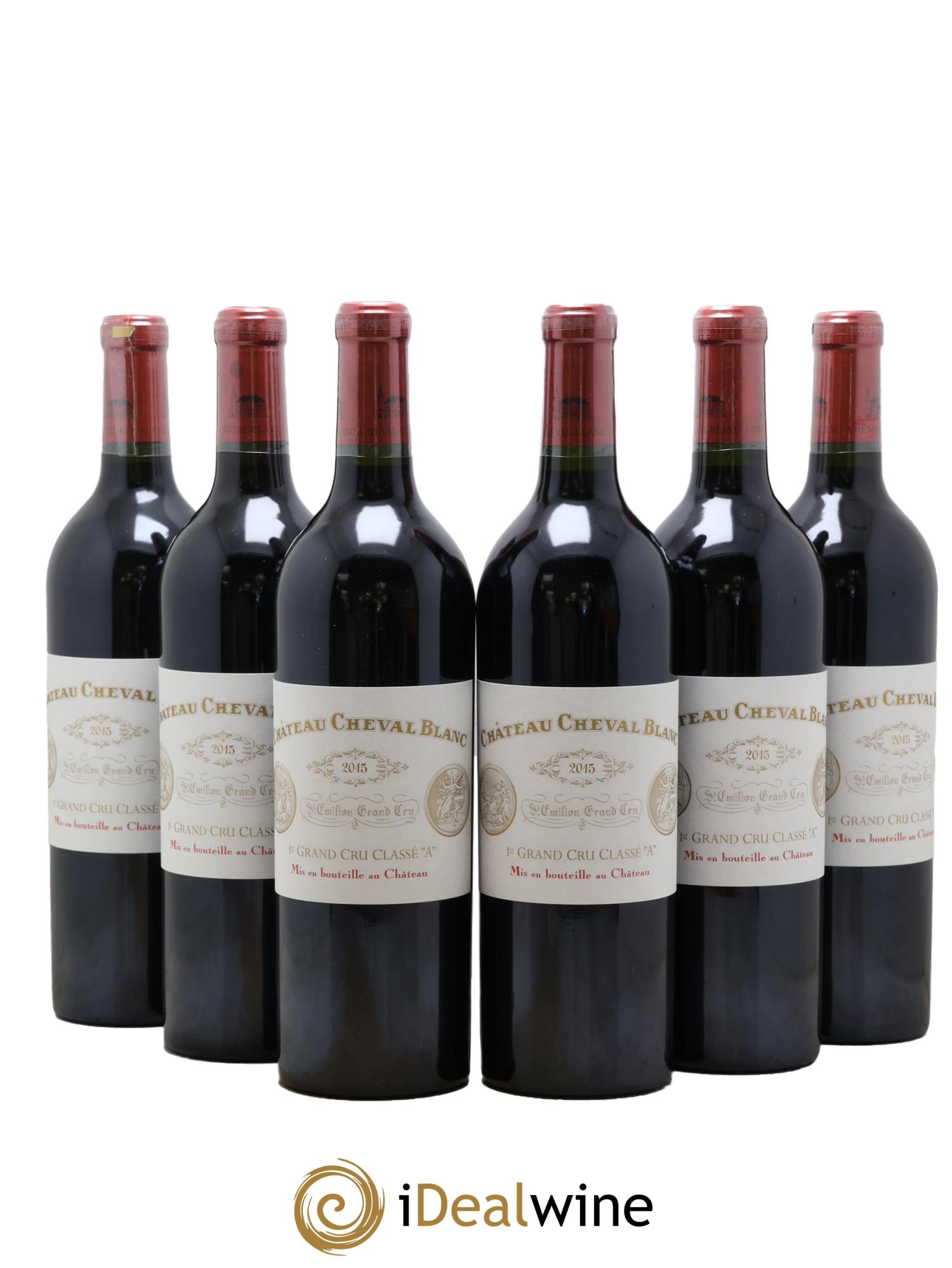 Château Cheval Blanc 1er Grand Cru Classé A 2015 - Lot de 6 bouteilles - 0