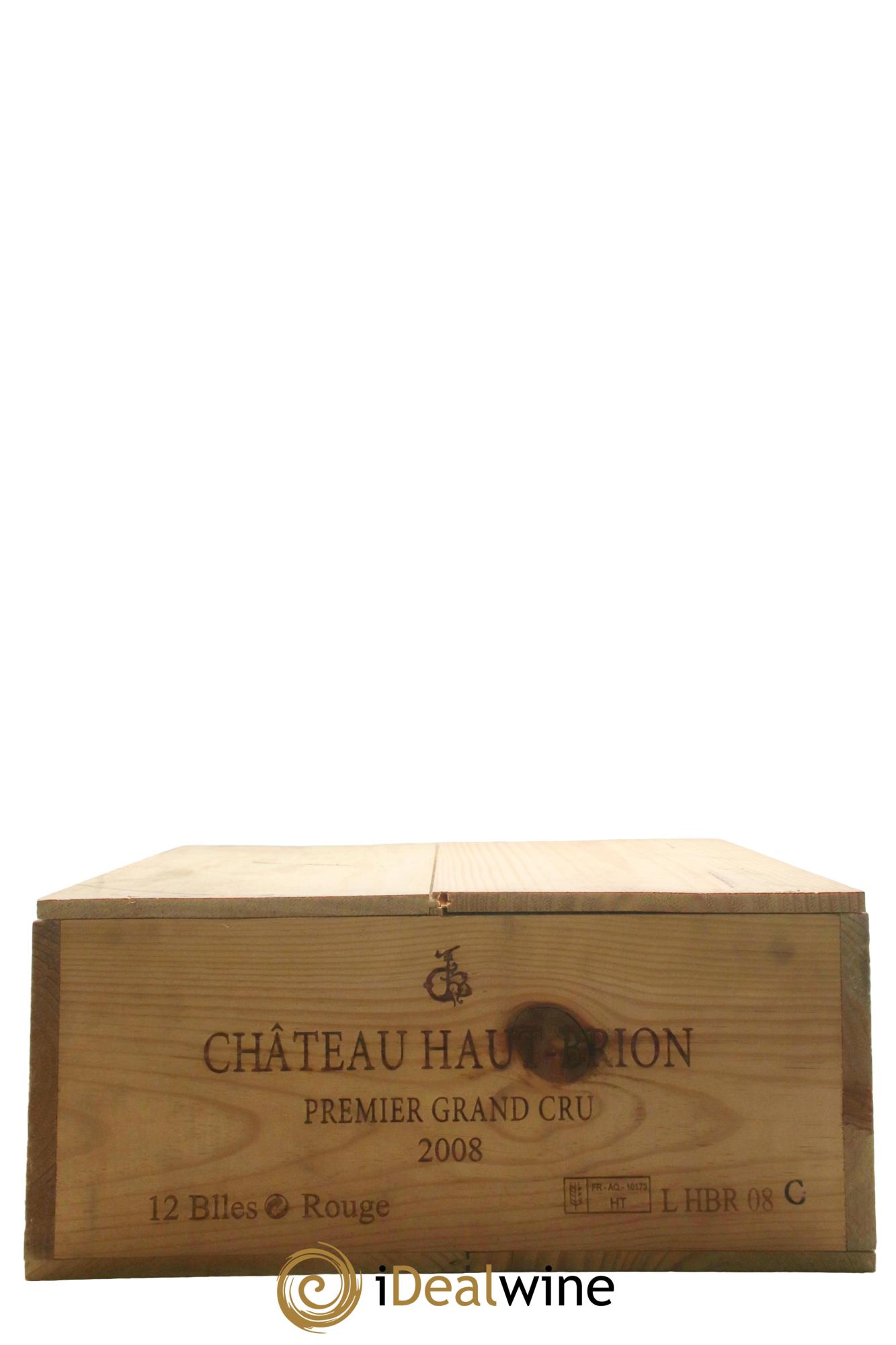 Château Haut Brion 1er Grand Cru Classé 2008 - Lot de 12 bouteilles - 10