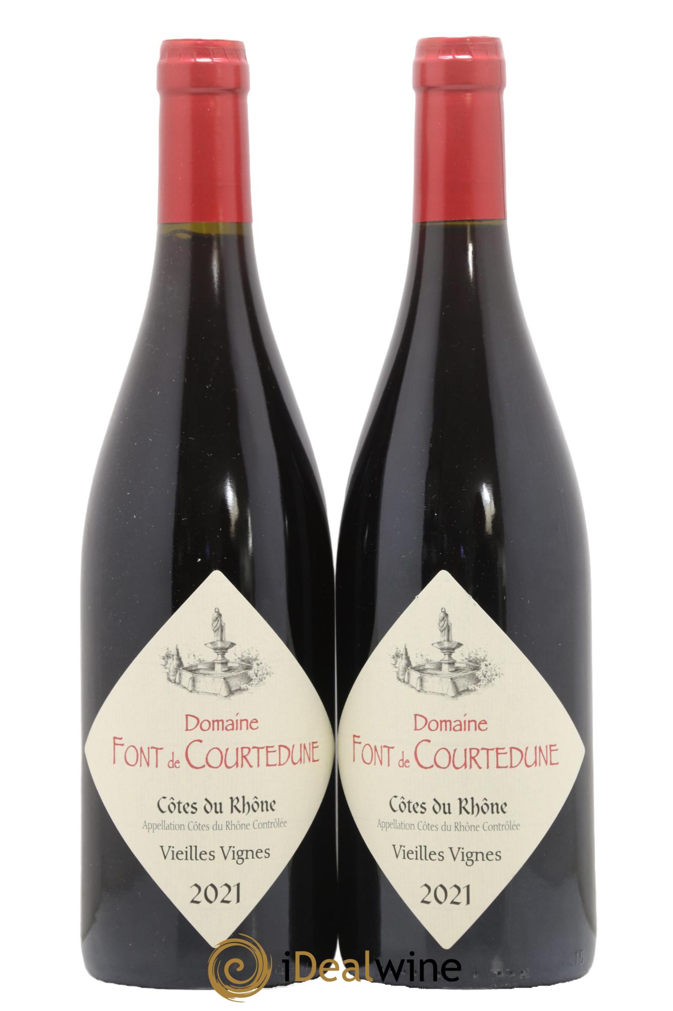 Côtes-du-Rhône Vieilles Vignes Domaine Font de Courtedune 2021 - Lot de 2 bouteilles - 0
