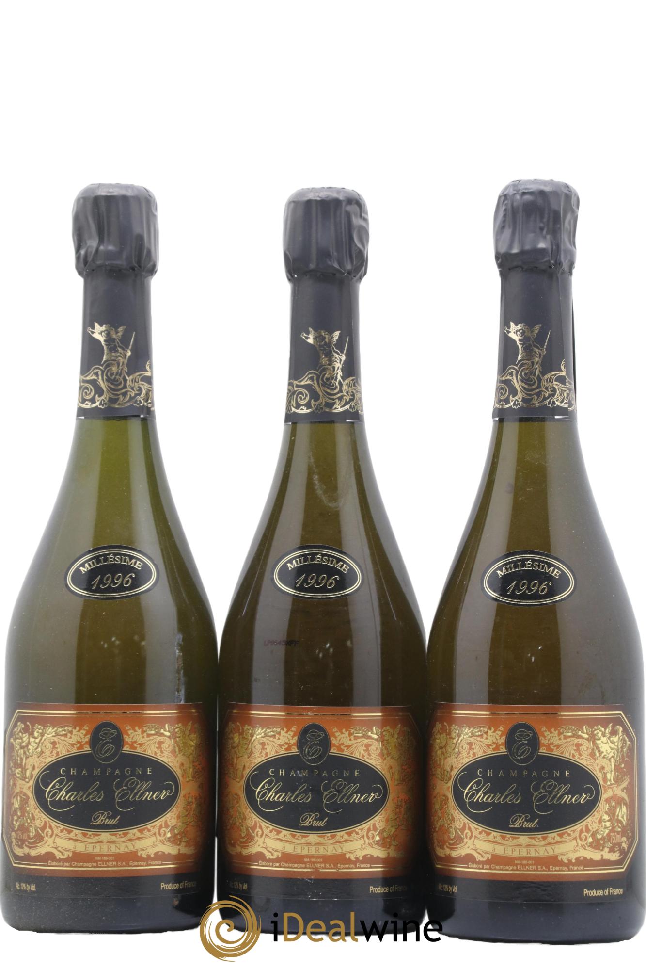 Champagne Charles Ellner 1996 - Lot de 3 bouteilles - 0