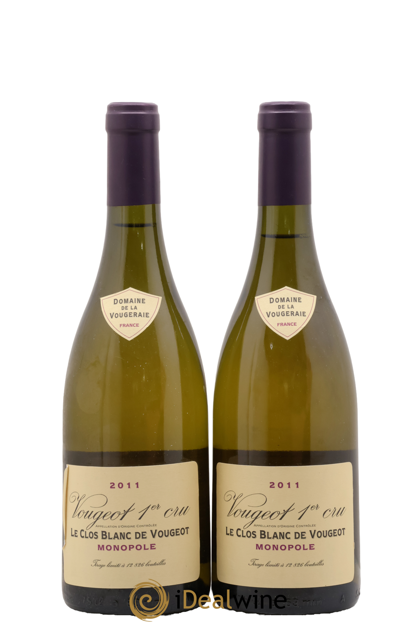 Vougeot 1er Cru Le Clos Blanc de Vougeot La Vougeraie 2011 - Lot de 2 bouteilles - 0