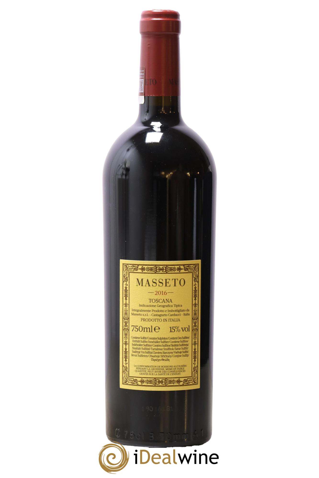 Toscana IGT Tenuta Dell'Ornellaia Masseto Frescobaldi 2016 - Posten von 1 Flasche - 1