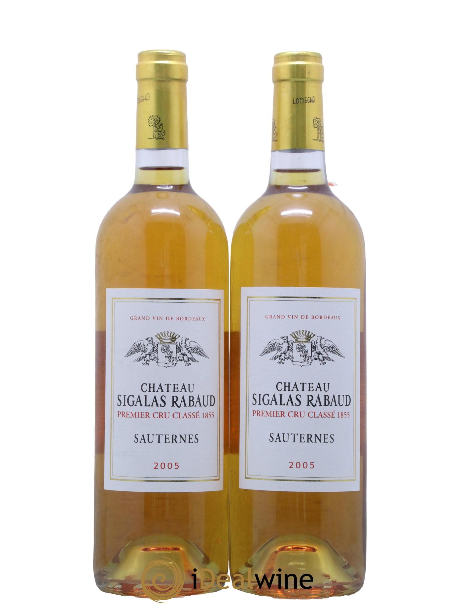 Château Sigalas Rabaud 1er Grand Cru Classé 2005 - Lotto di 2 bottiglie - 0