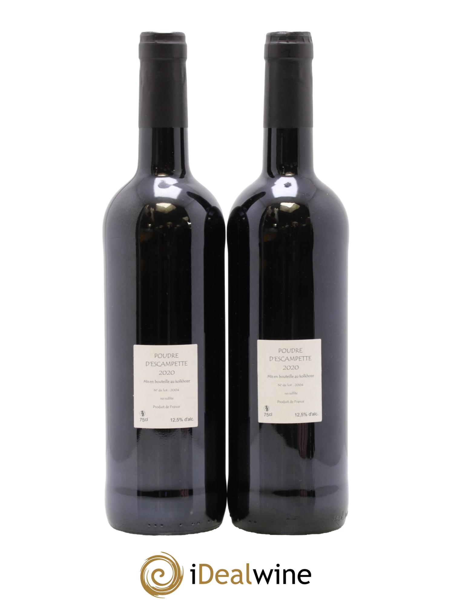 Vin de France Poudre d'Escampette Les Vins du Cabanon - Alain Castex 2020 - Lotto di 2 bottiglie - 1