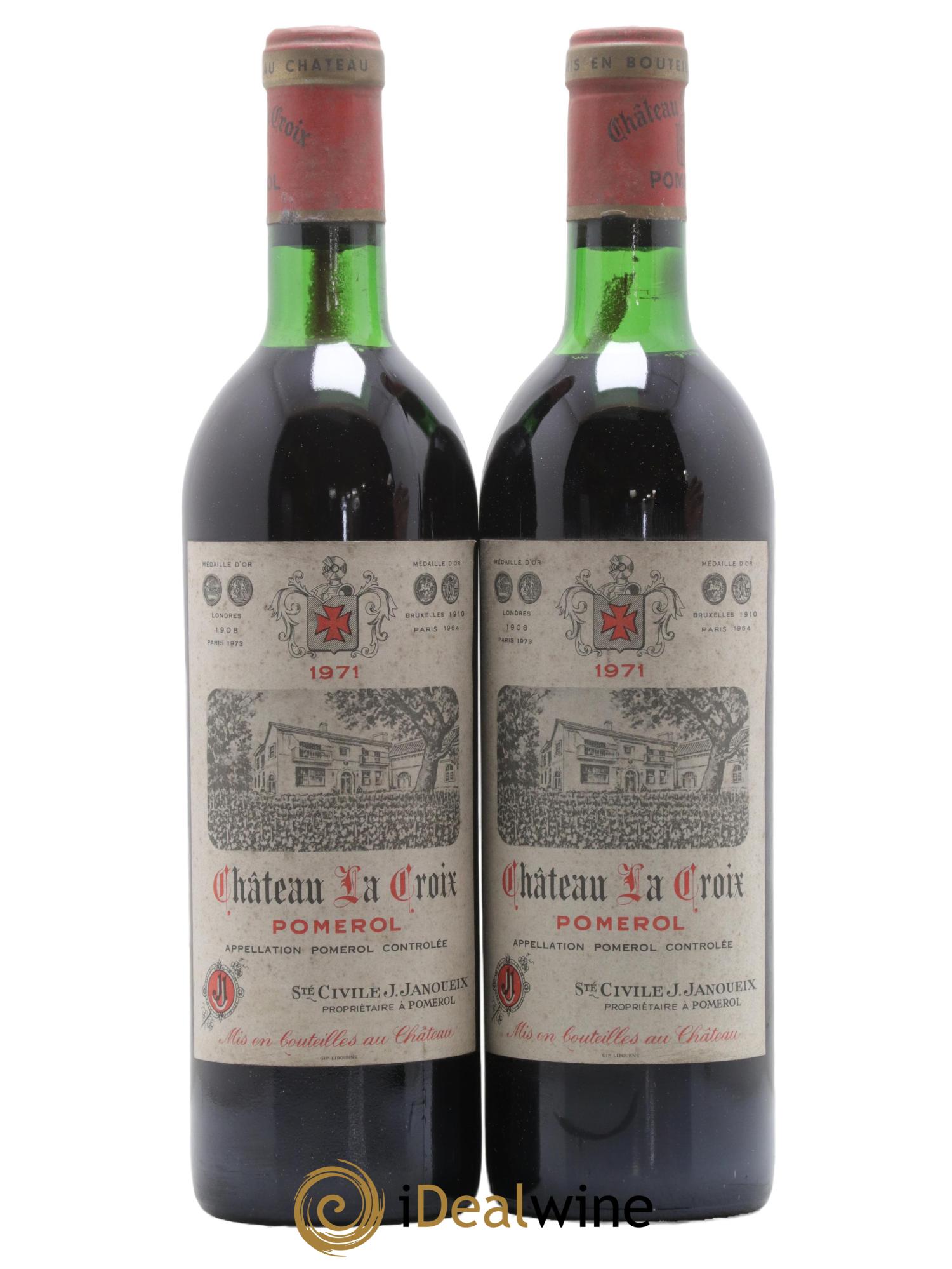 Château la Croix 1971 - Lot de 2 bouteilles - 0