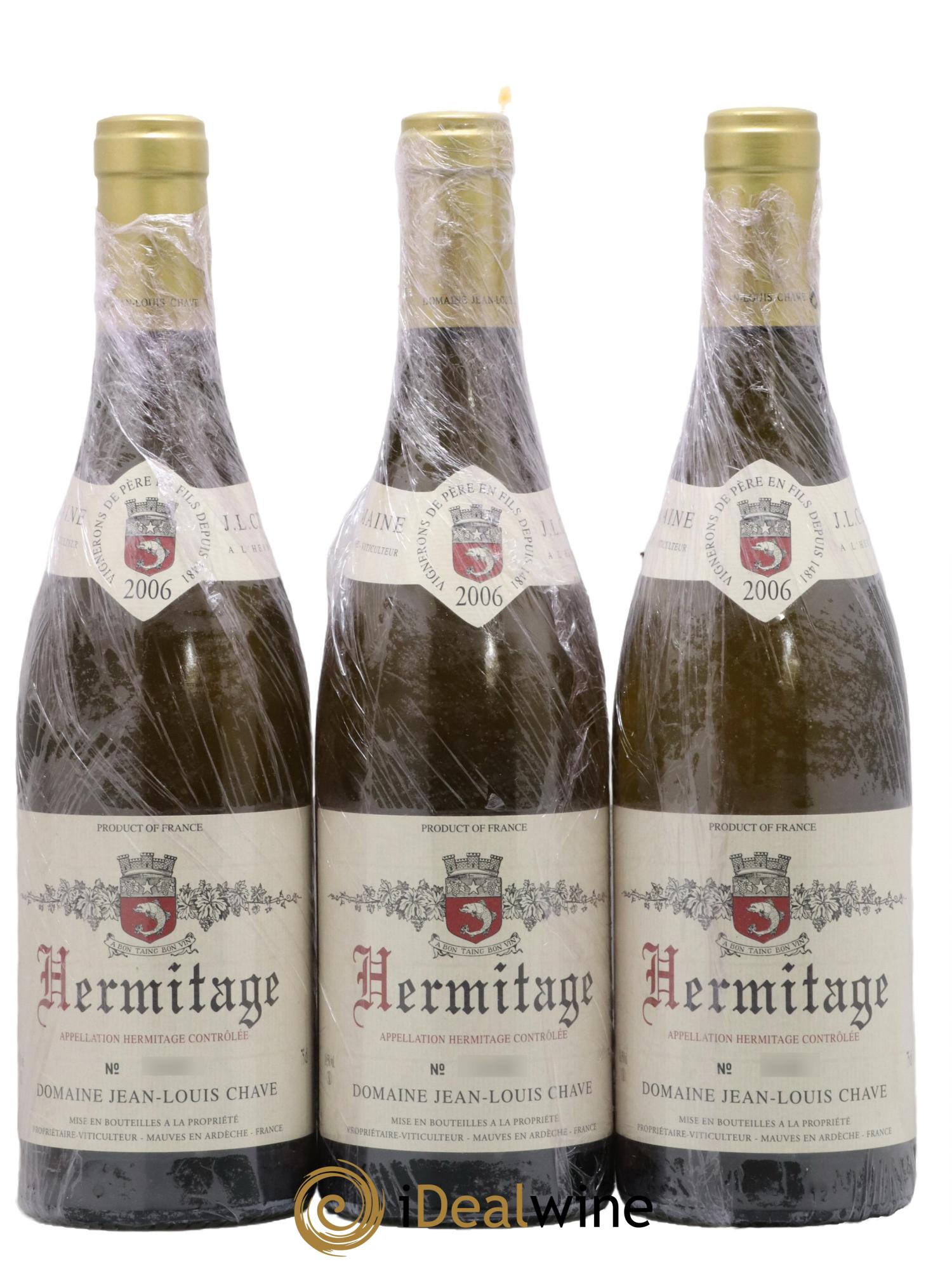 Hermitage Jean-Louis Chave 2006 - Lot de 3 bouteilles - 0