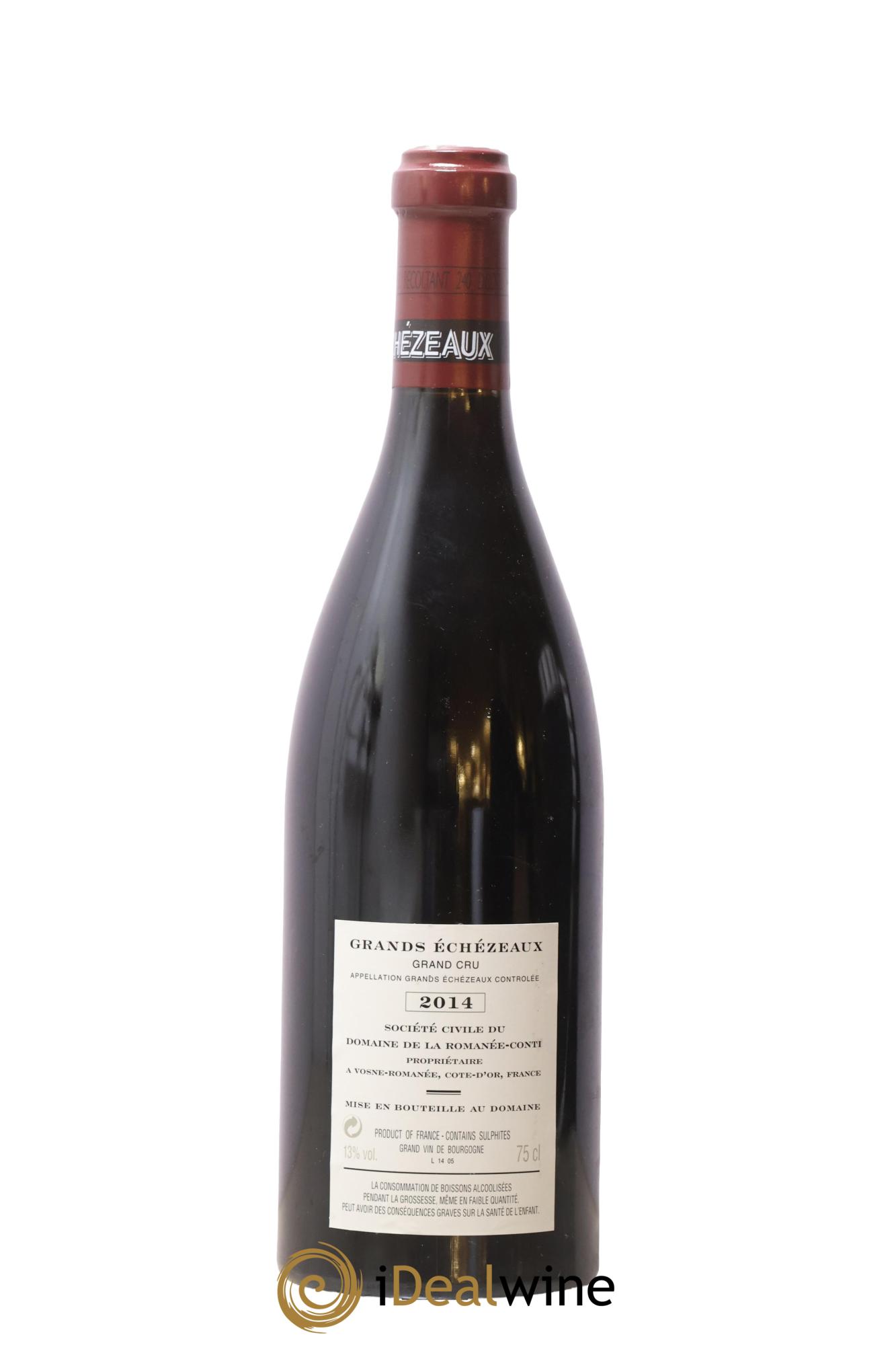 Grands-Echezeaux Grand Cru Domaine de la Romanée-Conti 2014 - Lote de 1 botella - 1