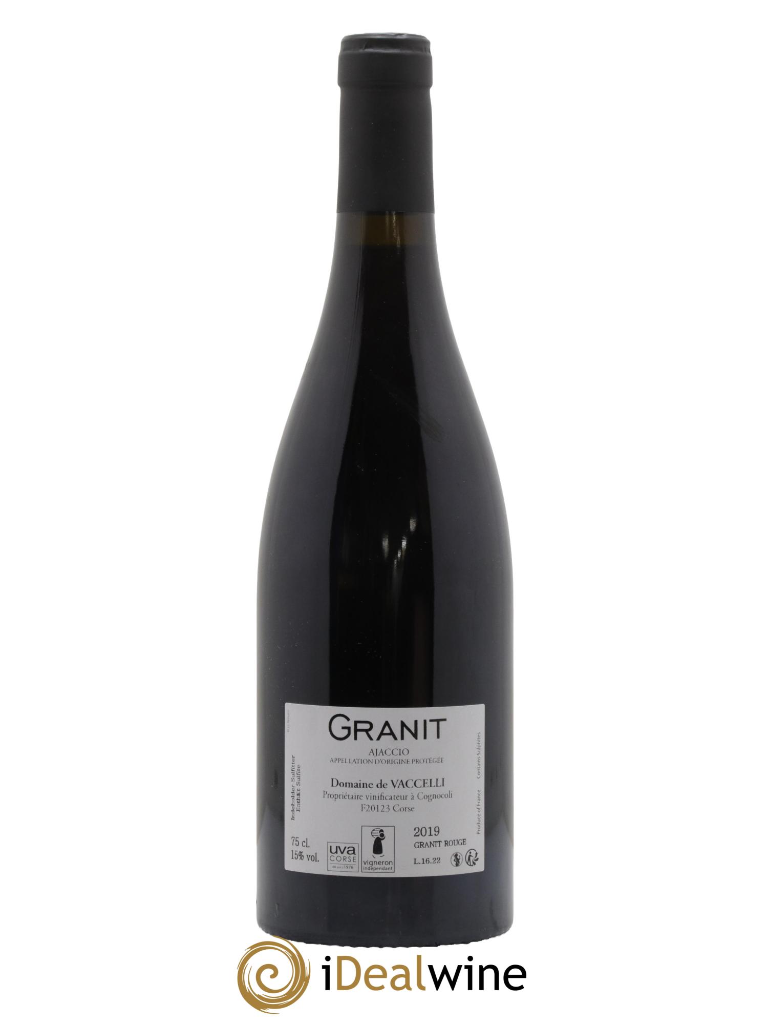 Ajaccio Granit Vaccelli 2019 - Lot de 1 bouteille - 1
