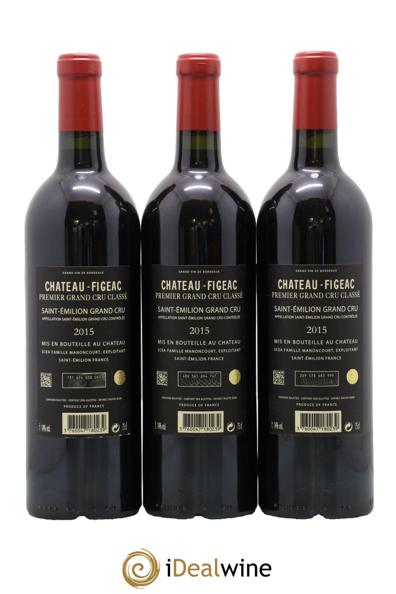 Château Figeac 1er Grand Cru Classé A 2015 - Lot of 6 bottles - 2