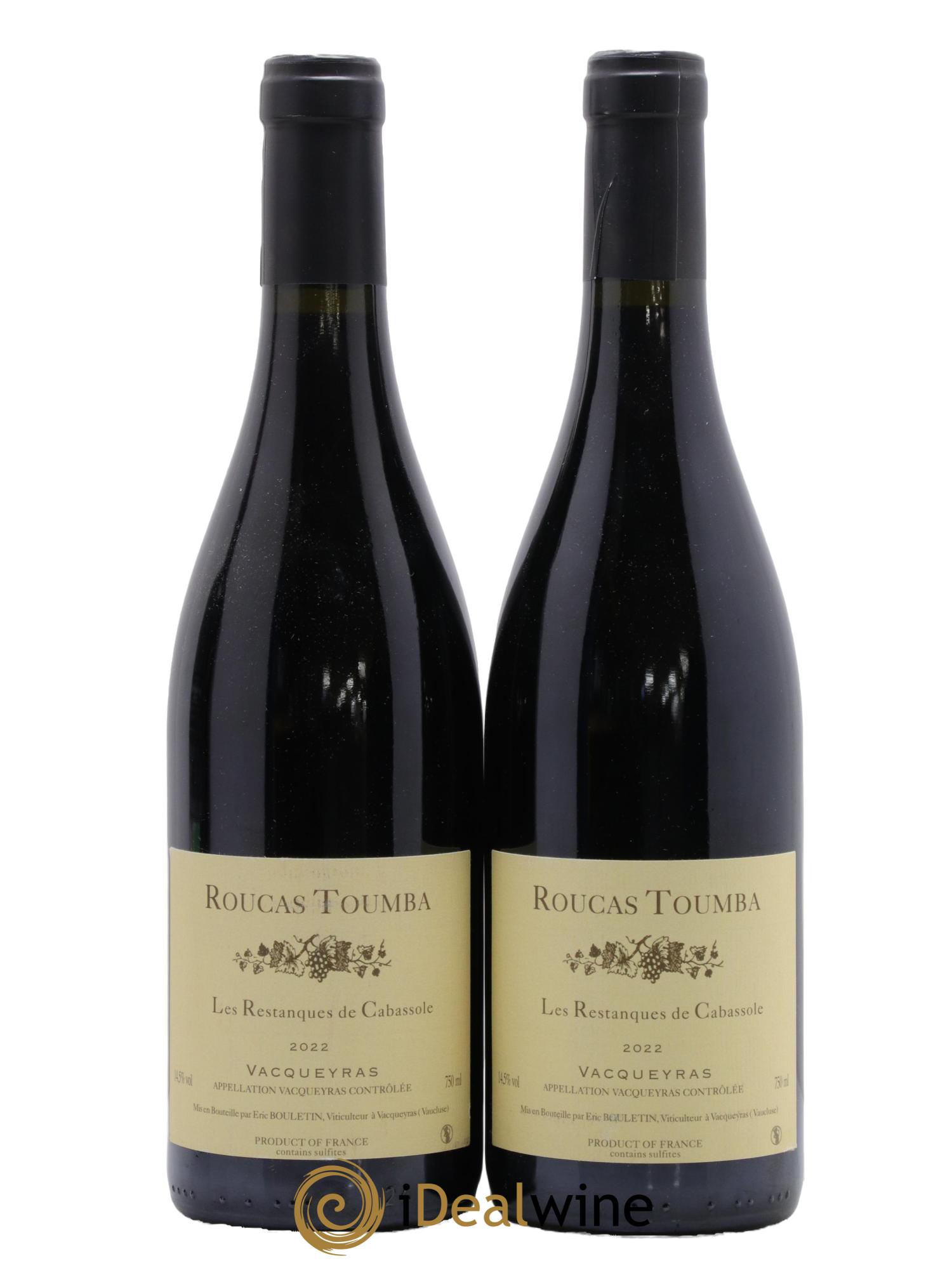 Vacqueyras Les Restanques de Cabassole Roucas Toumba 2022 - Lot of 2 bottles - 0
