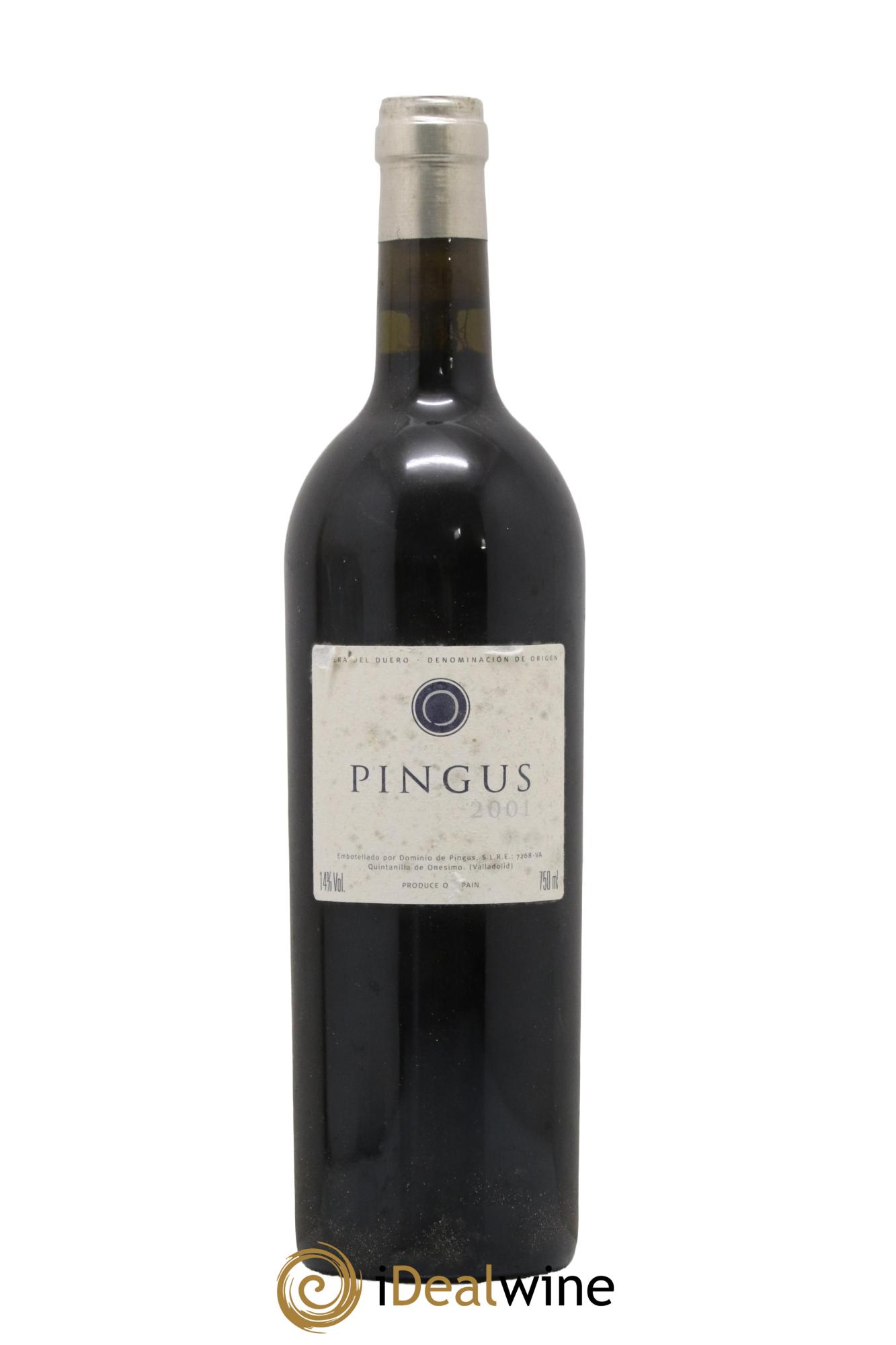 Ribera Del Duero Pingus Dominio de Pingus - Peter Sisseck 2001 - Lot de 1 bouteille - 0