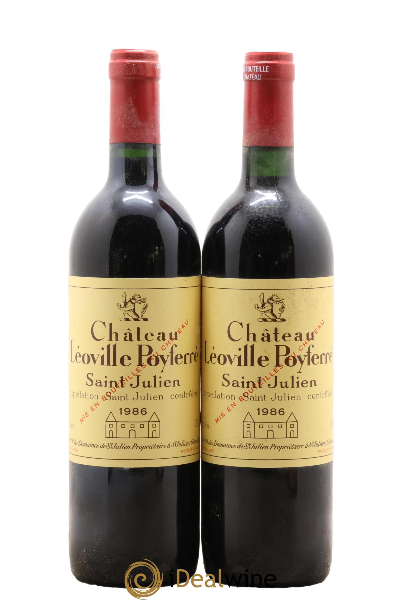 Château Léoville Poyferré 2ème Grand Cru Classé 1986 - Lot de 2 bouteilles - 0