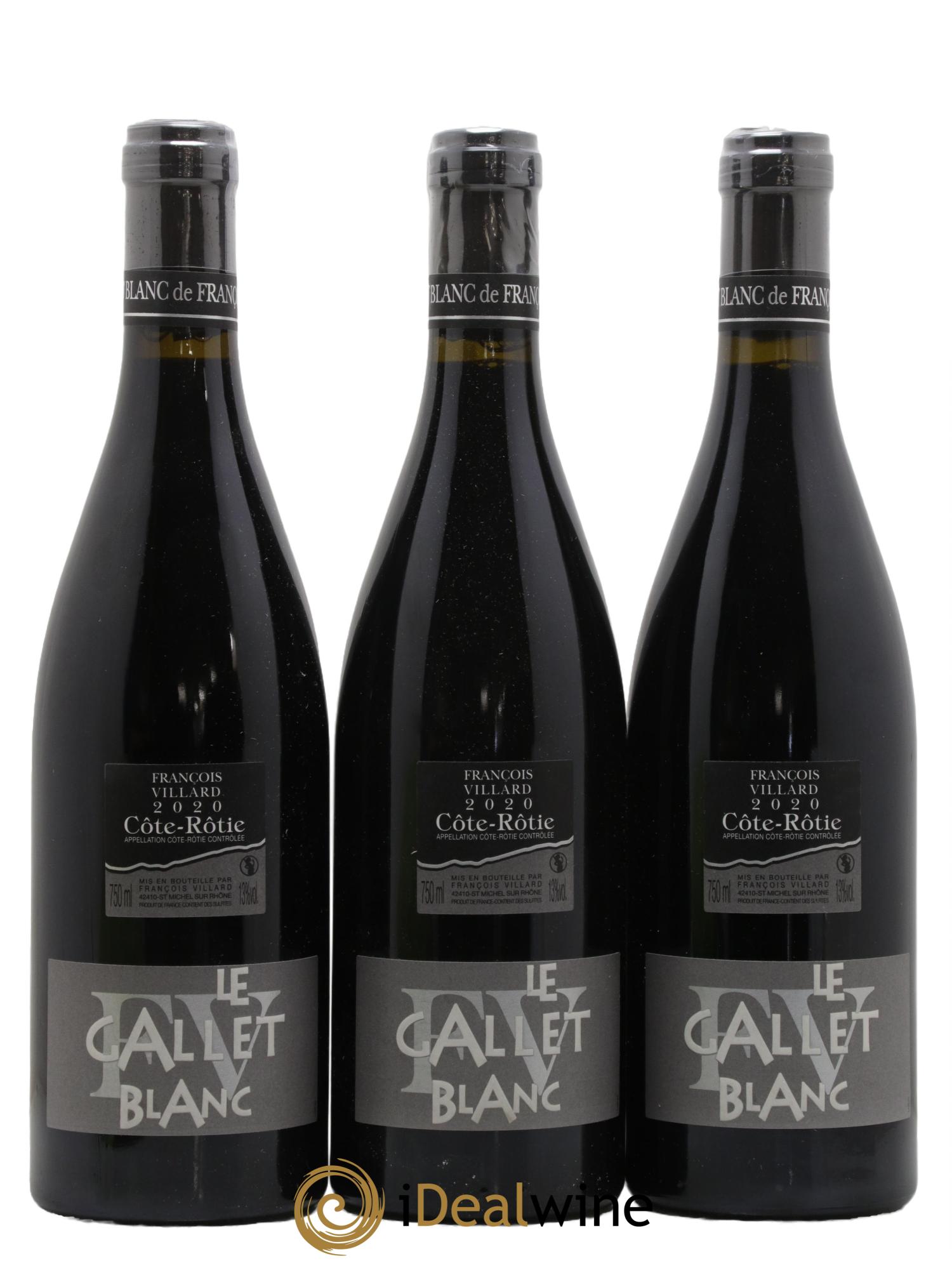 Côte-Rôtie Le Gallet Blanc François Villard 2020 - Lot de 3 bouteilles - 0