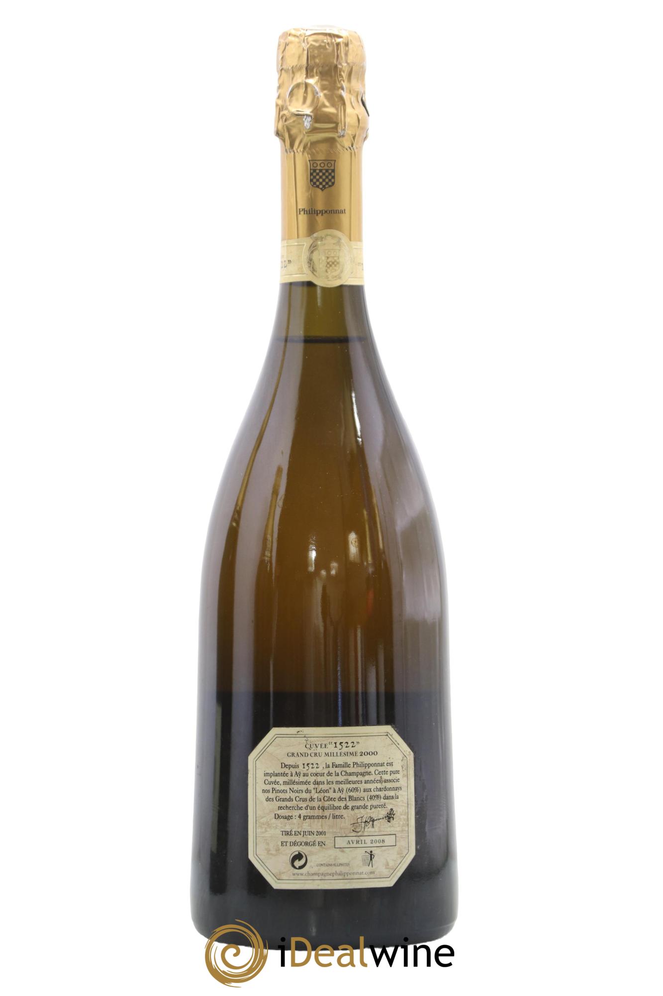 Cuvée 1522 Grand Cru Extra-Brut Philipponnat 2000 - Lot of 1 bottle - 1