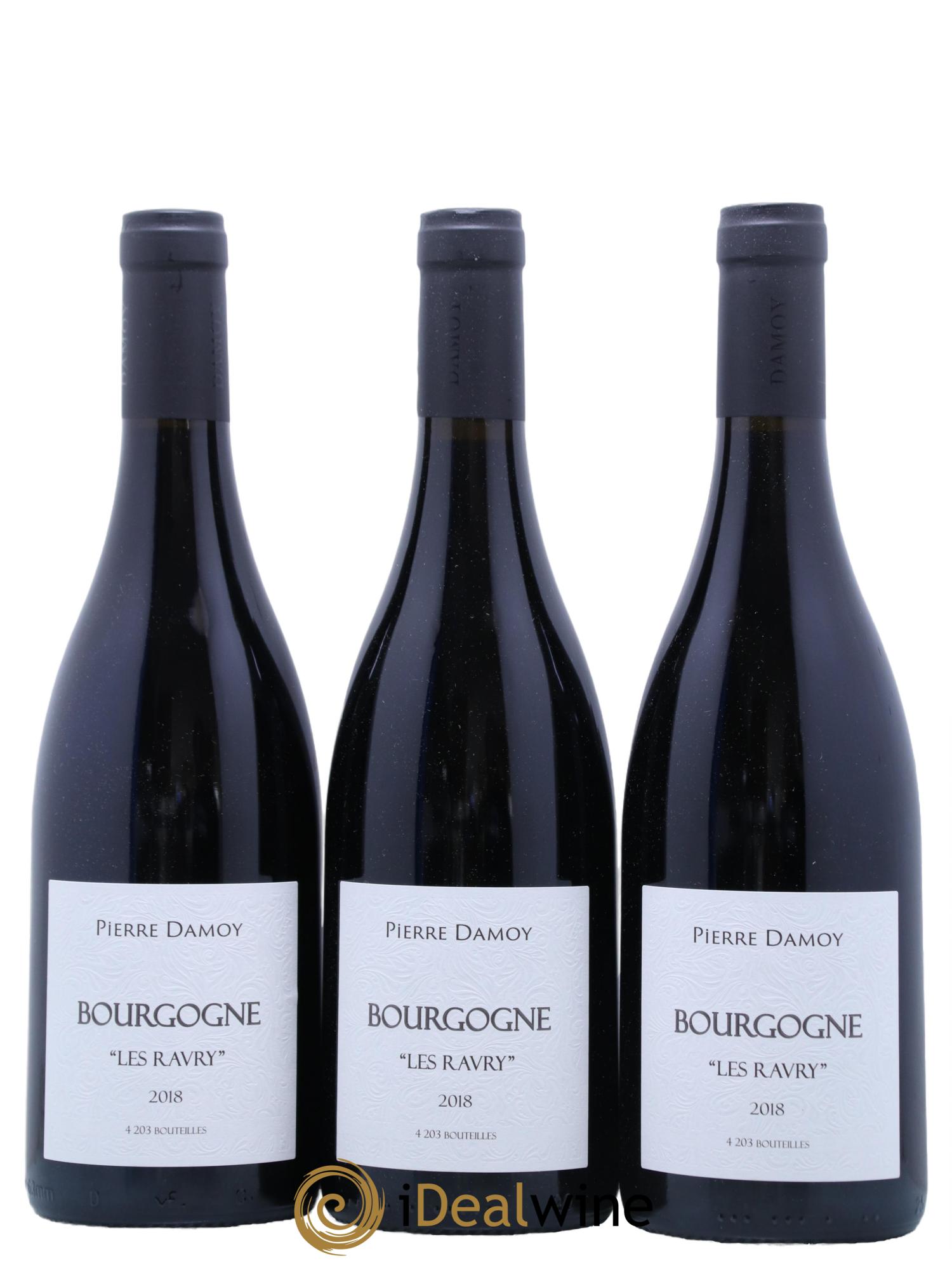 Bourgogne Les Ravry Pierre Damoy 2018 - Lot de 3 bouteilles - 0