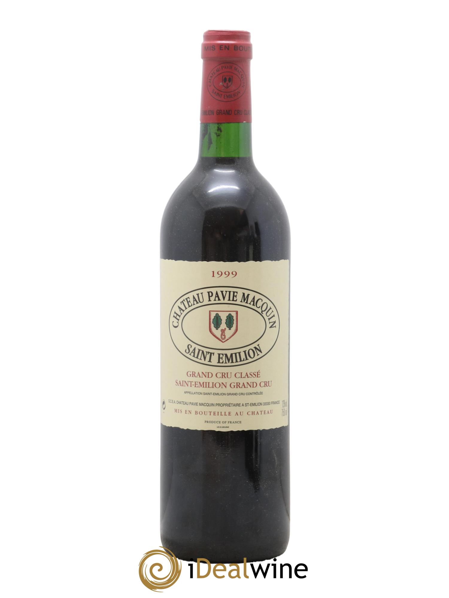 Château Pavie Macquin 1er Grand Cru Classé B 1999 - Lot de 1 bouteille - 0