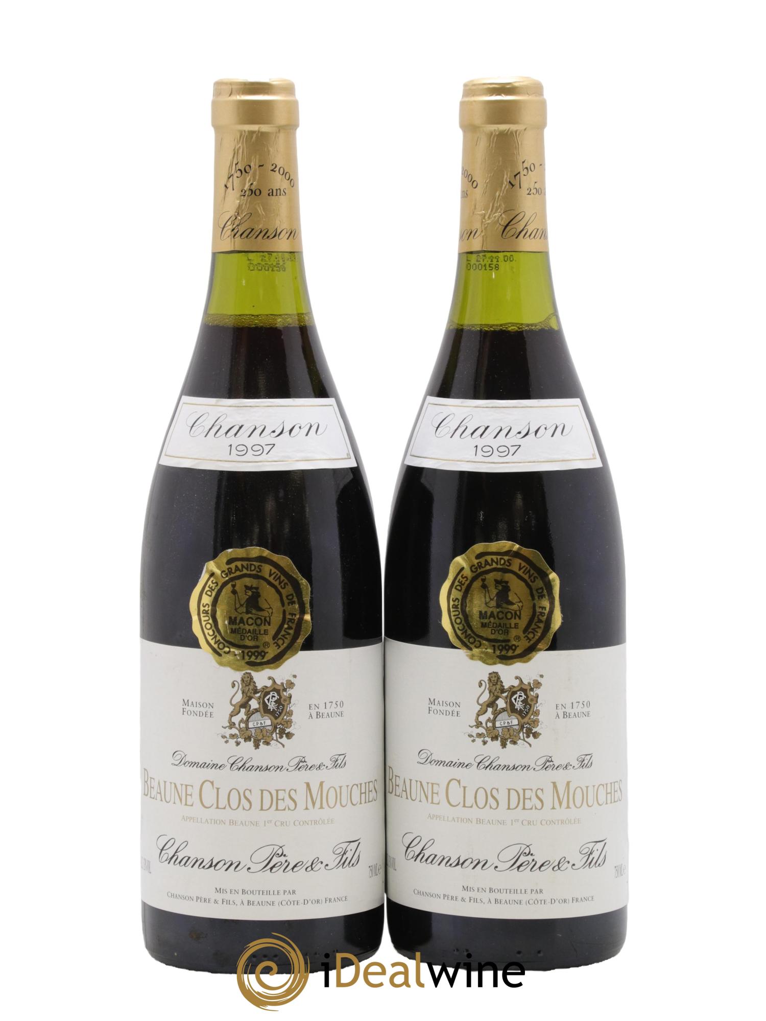 Beaune 1er Cru Clos des Mouches Chanson (Domaine) 1997 - Lot de 2 bouteilles - 0