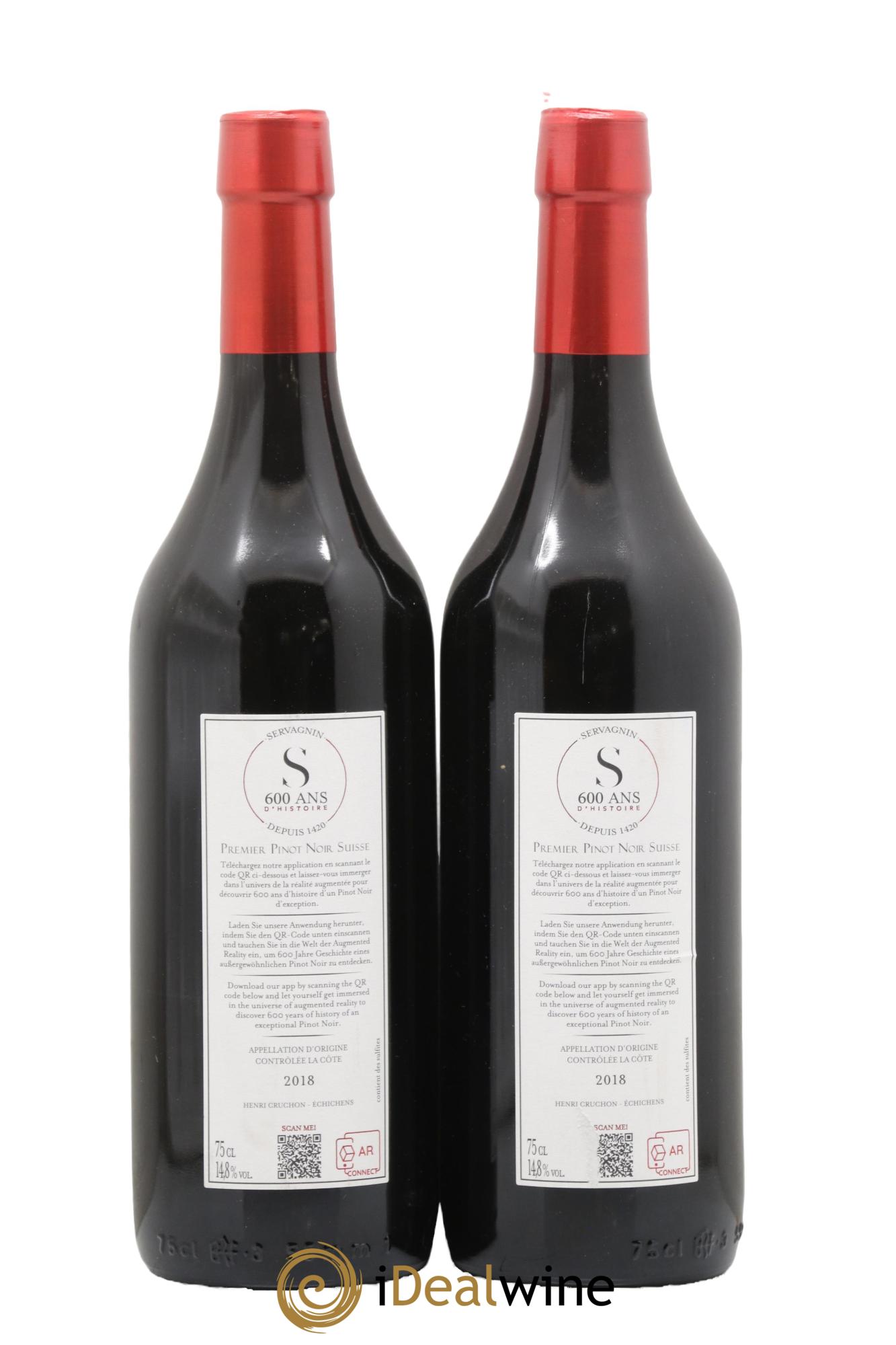 Vins Etrangers Suisse Servagnin Domaine Henri Cruchon 2018 - Lot de 2 bouteilles - 1