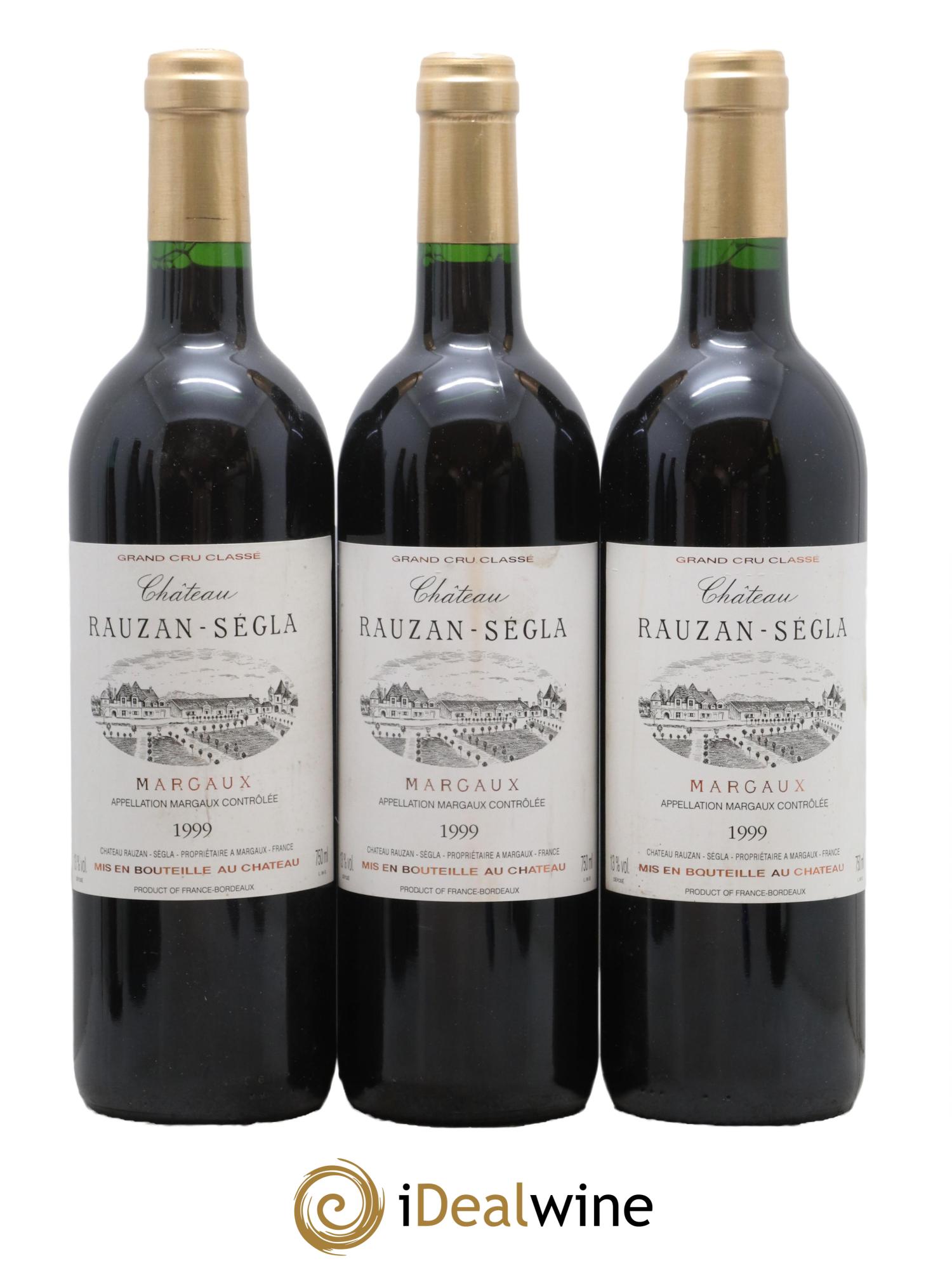 Château Rauzan Ségla Grand Cru Classé 1999 - Lot de 3 bouteilles - 0