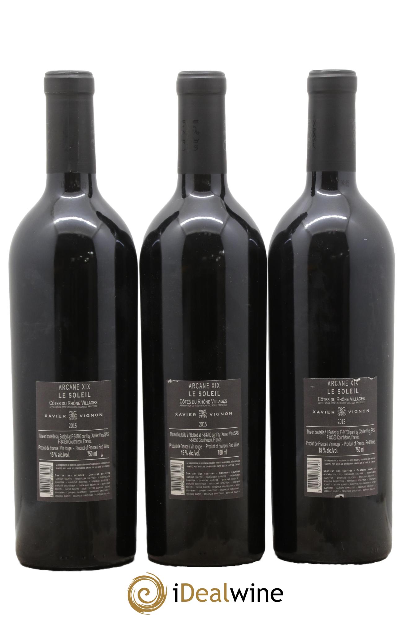 Côtes-du-Rhône Cuvée Le Soleil Xavier Vignon 2015 - Lot de 3 bouteilles - 1