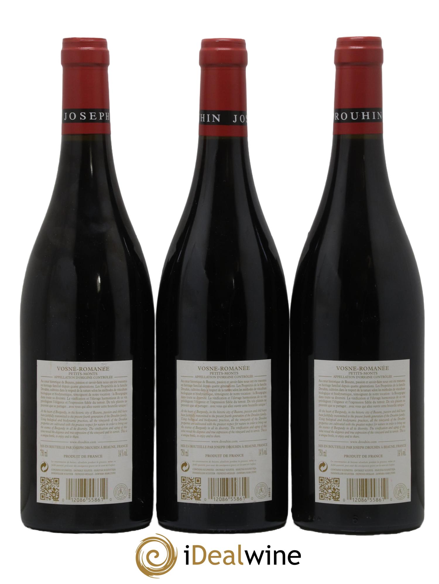Vosne-Romanée 1er Cru Les Petits Monts Joseph Drouhin 2018 - Lot de 3 bouteilles - 1