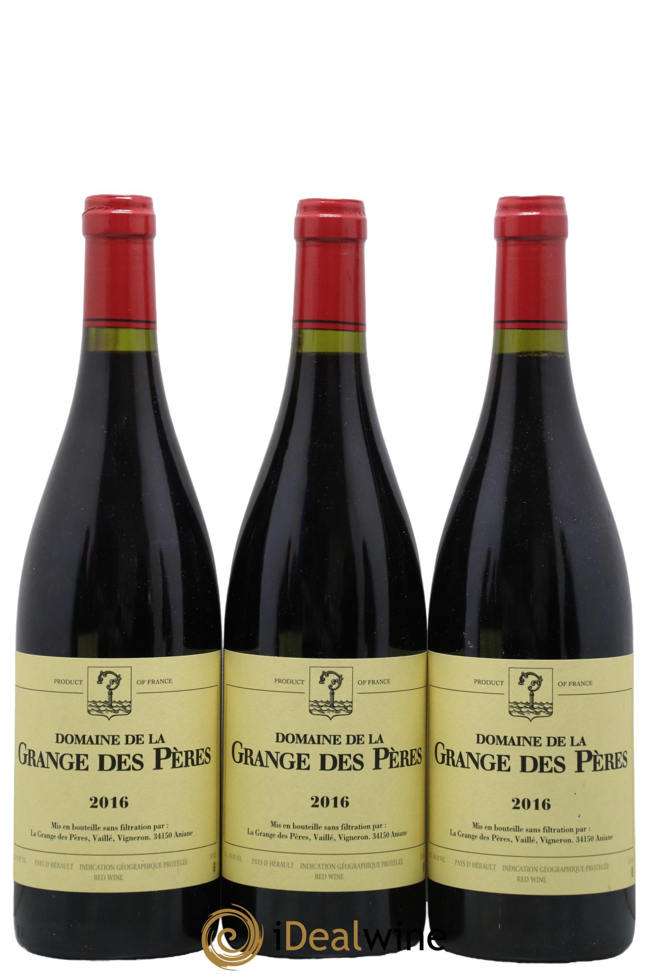 Pays d'Hérault Grange des Pères Laurent Vaillé 2016 - Lot de 3 bouteilles - 0