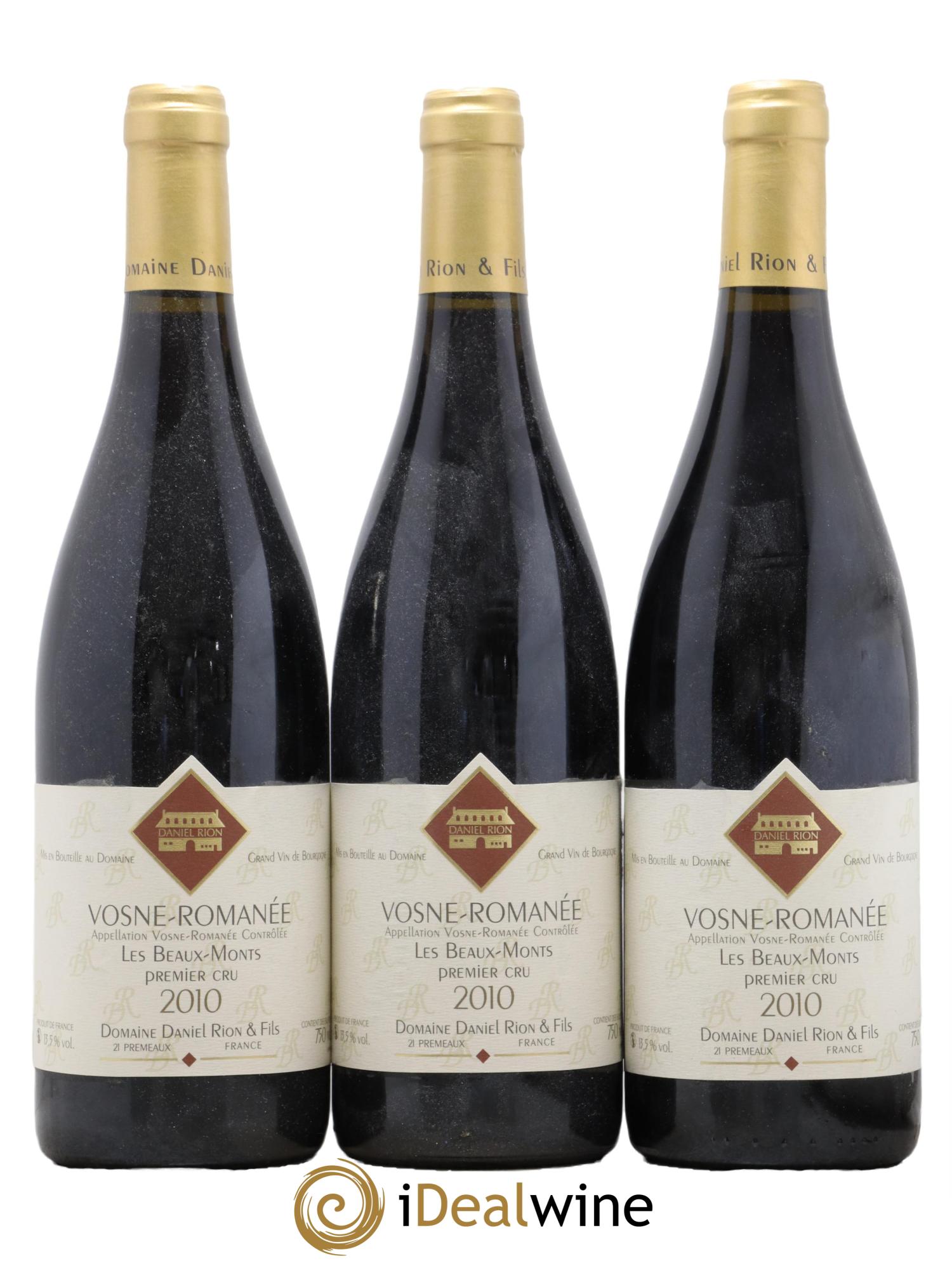 Vosne-Romanée 1er Cru Les Beaux Monts Daniel Rion 2010 - Lot de 3 bouteilles - 0
