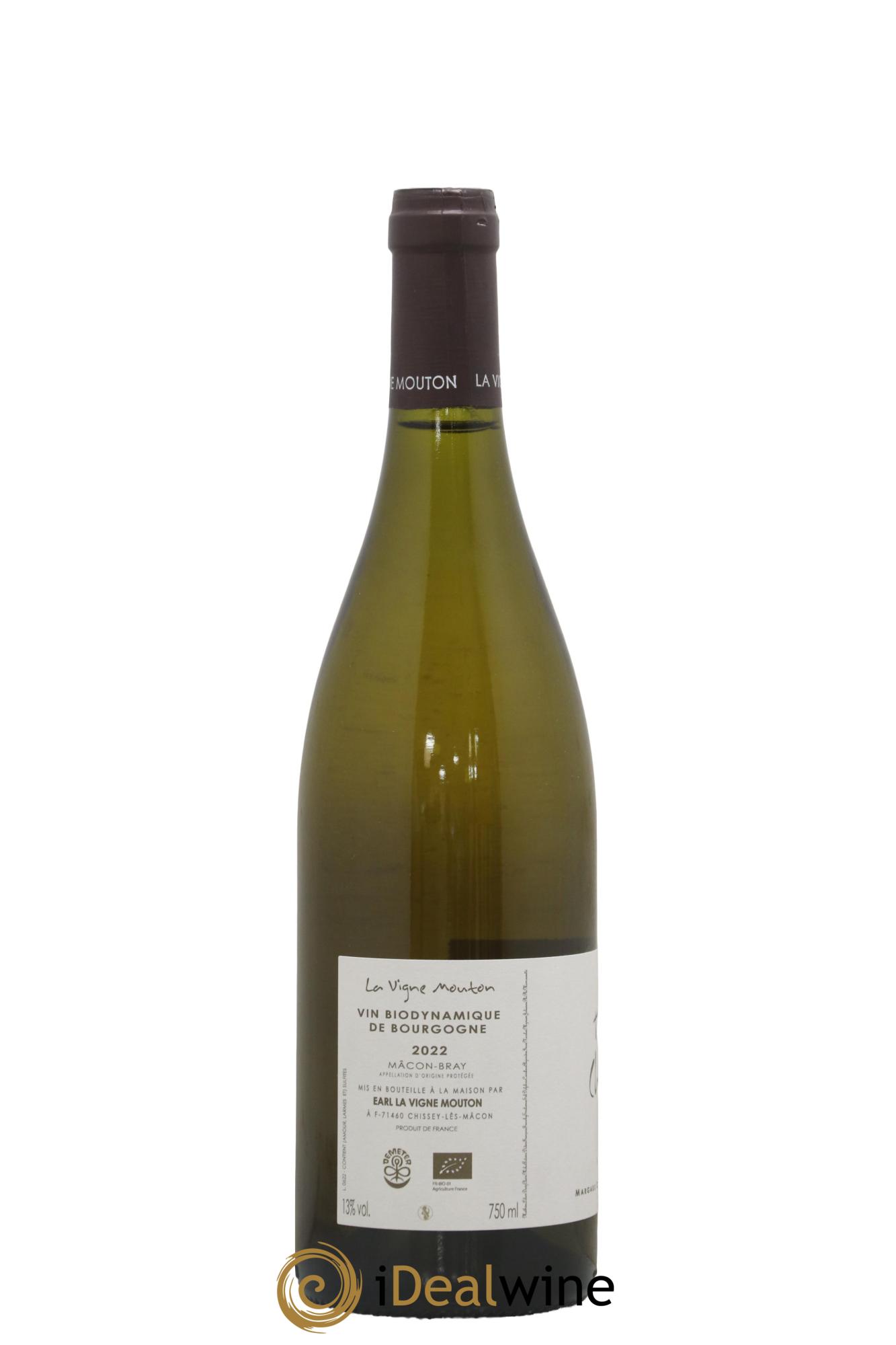 Mâcon Bray Terres de Chazeux Domaine La Vigne Mouton 2022 - Lot de 1 bouteille - 1