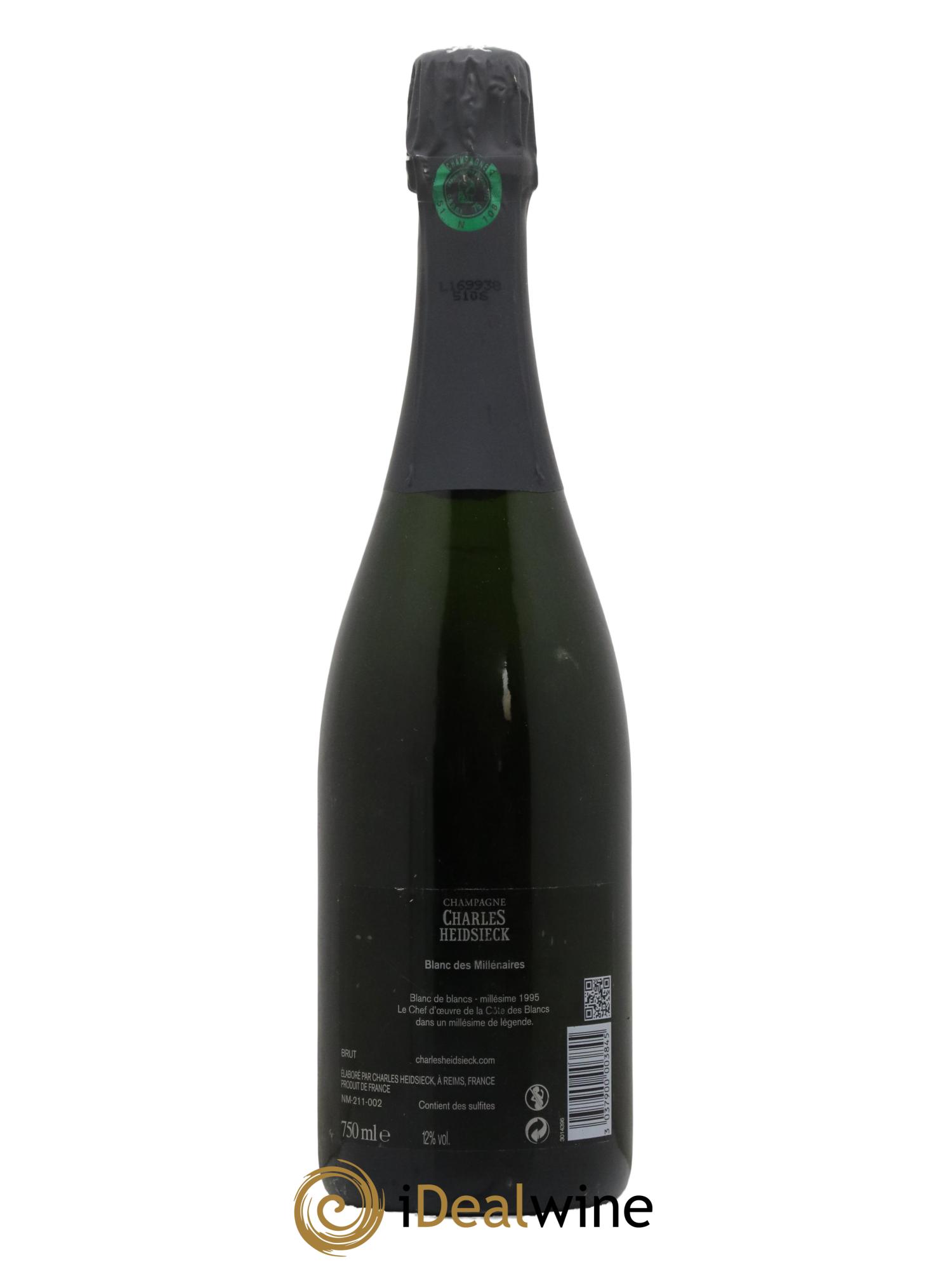 Blanc de Blancs Blanc des Millénaires Brut Charles Heidsieck 1995 - Lot de 1 bouteille - 1
