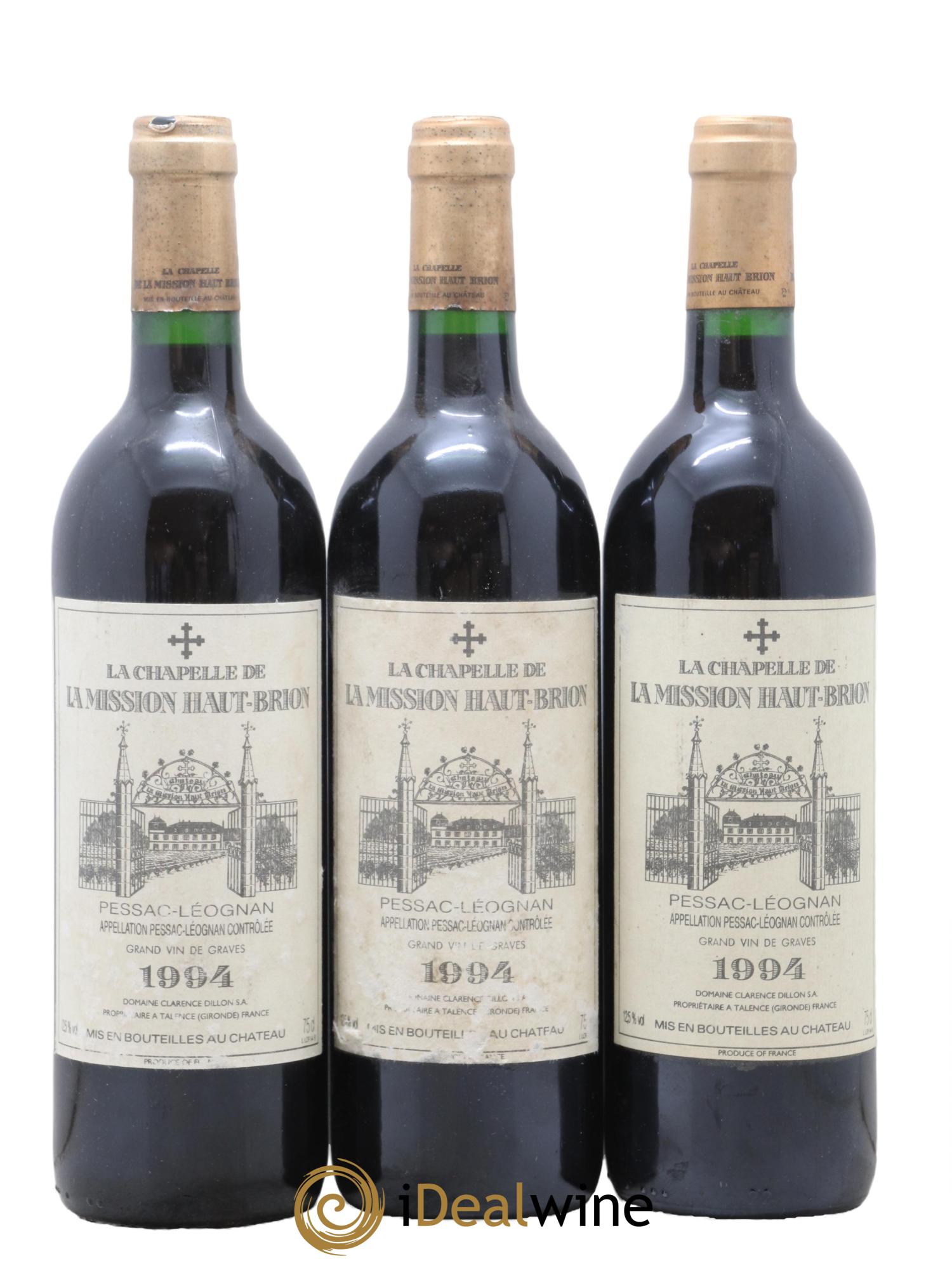 La Chapelle de La Mission Haut-Brion Second Vin 1994 - Lot de 3 bouteilles - 0